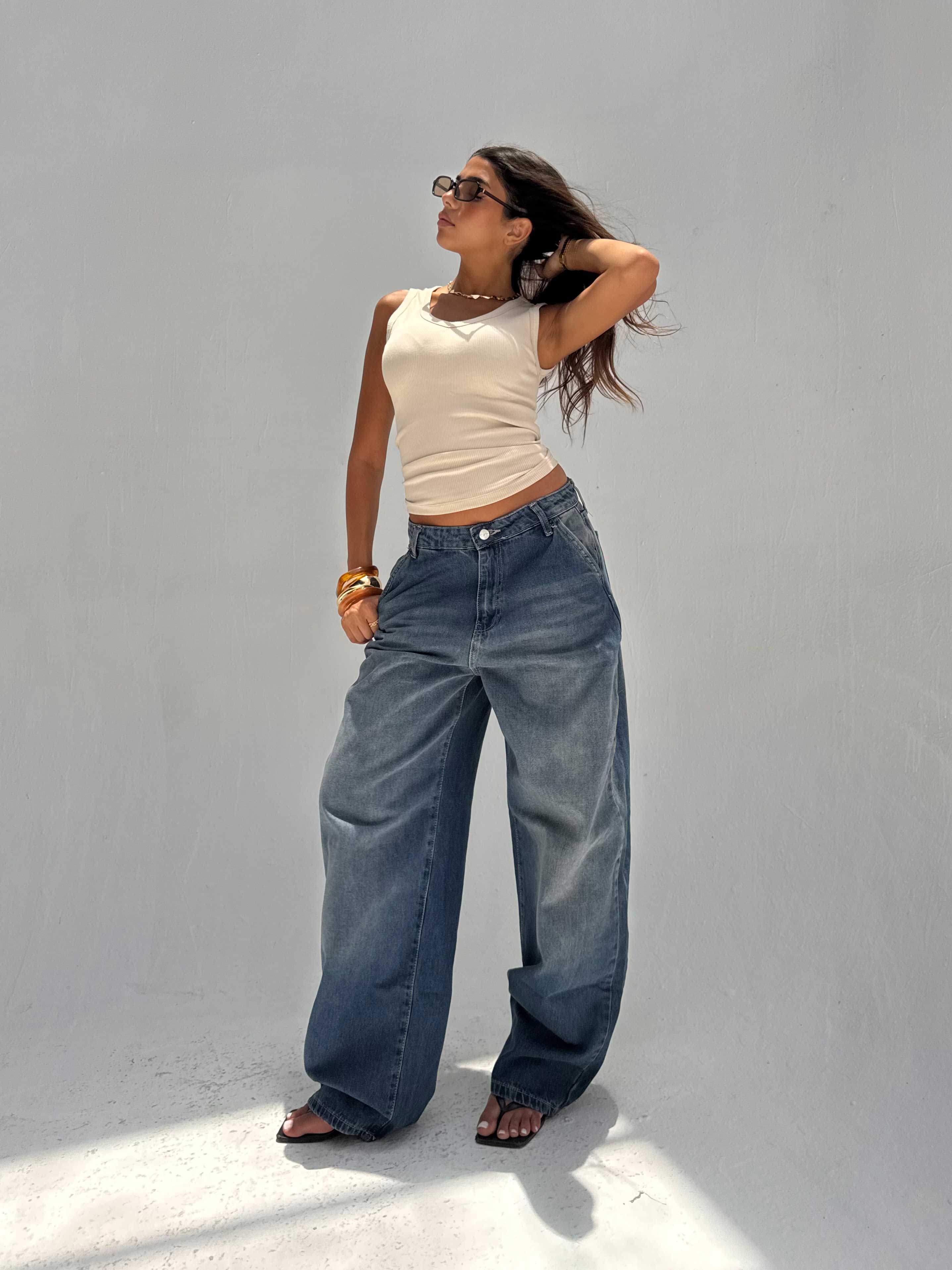 Skater High Waist – Vintage Blue Jeans