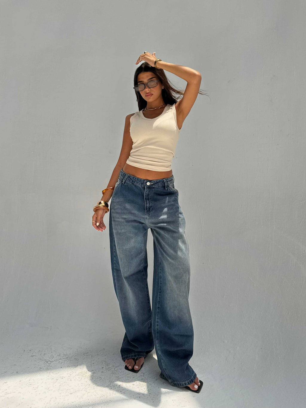 Skater High Waist – Vintage Blue Jeans