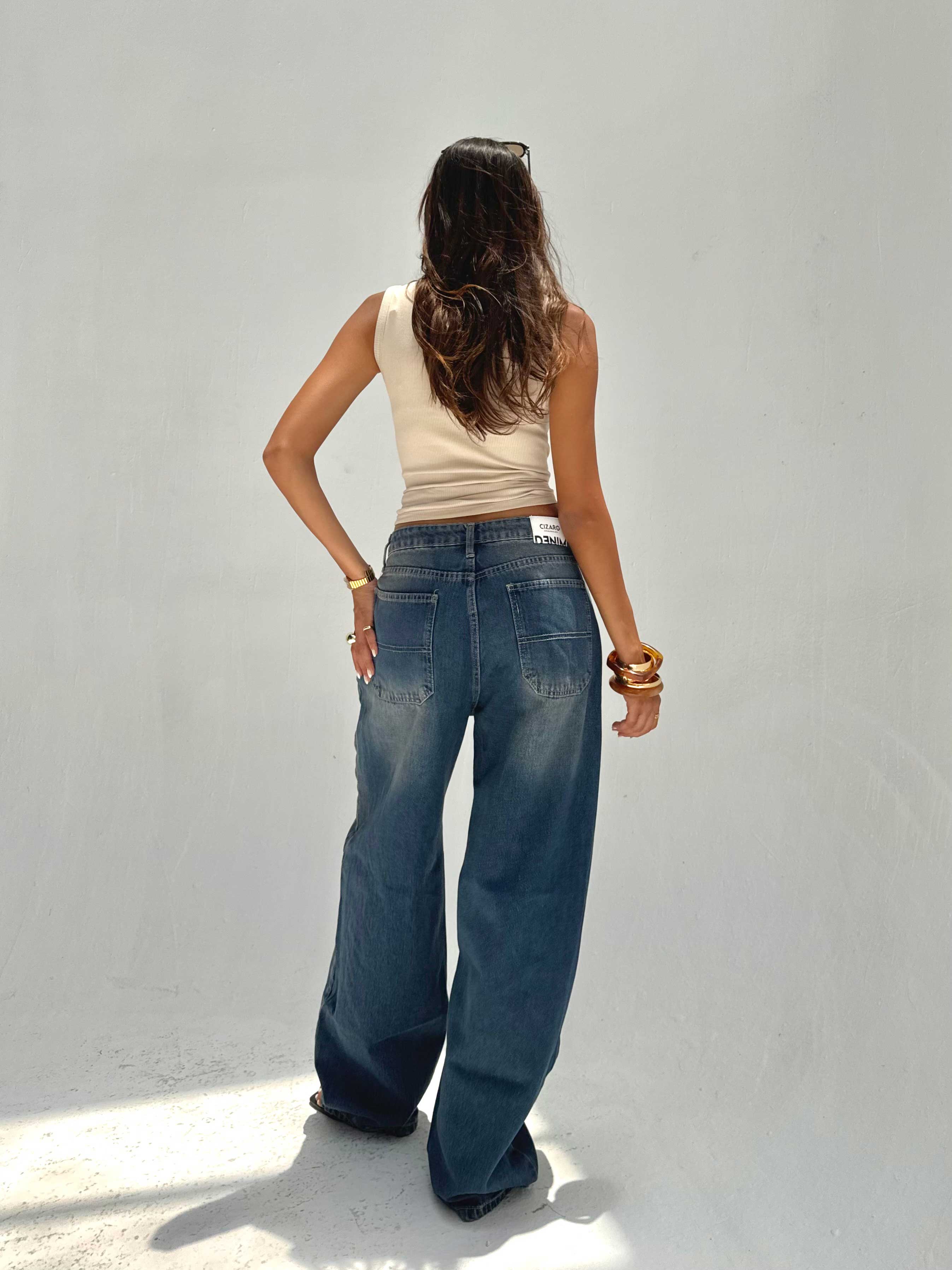 Skater High Waist – Vintage Blue Jeans
