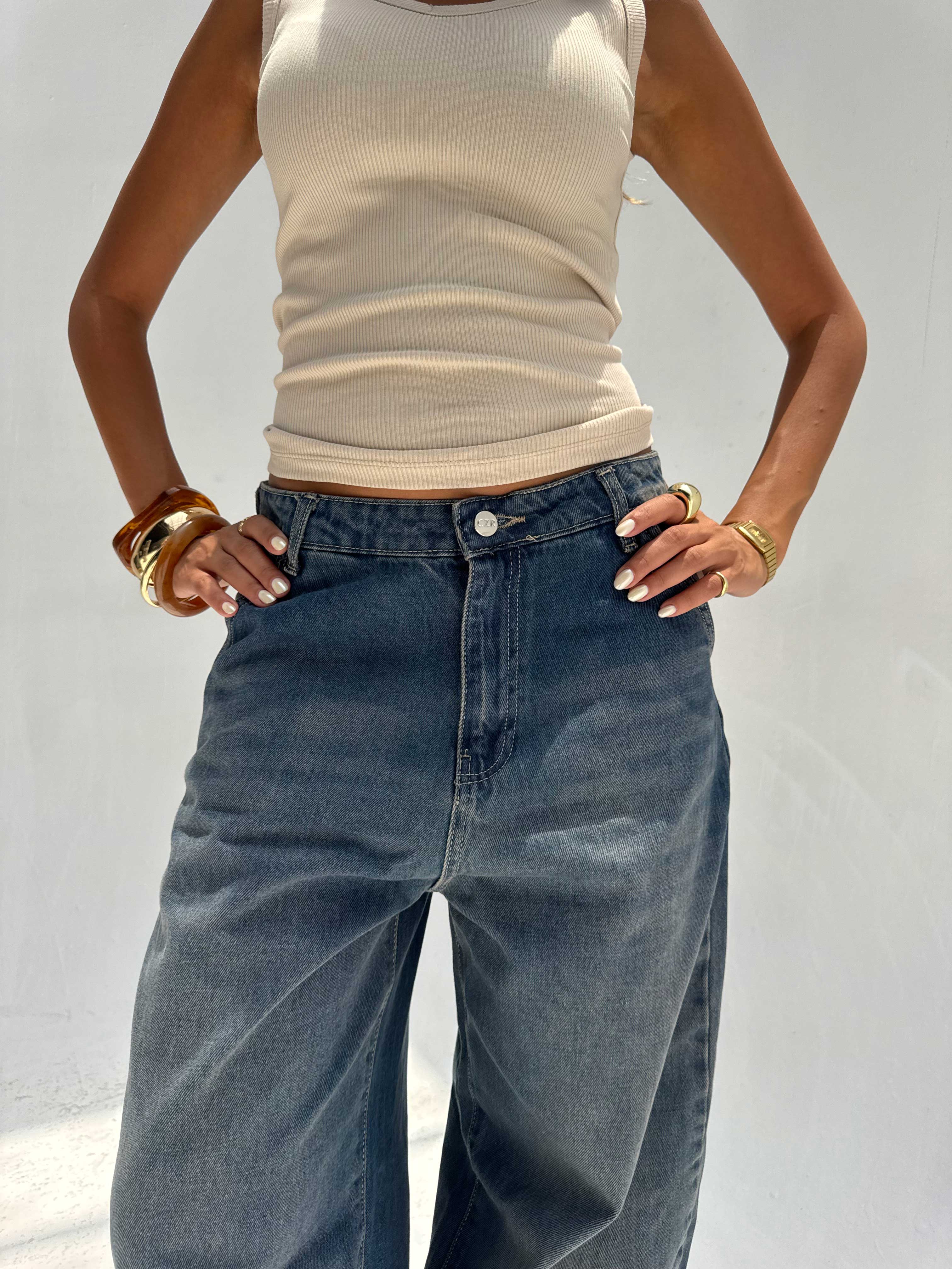 Skater High Waist – Vintage Blue Jeans