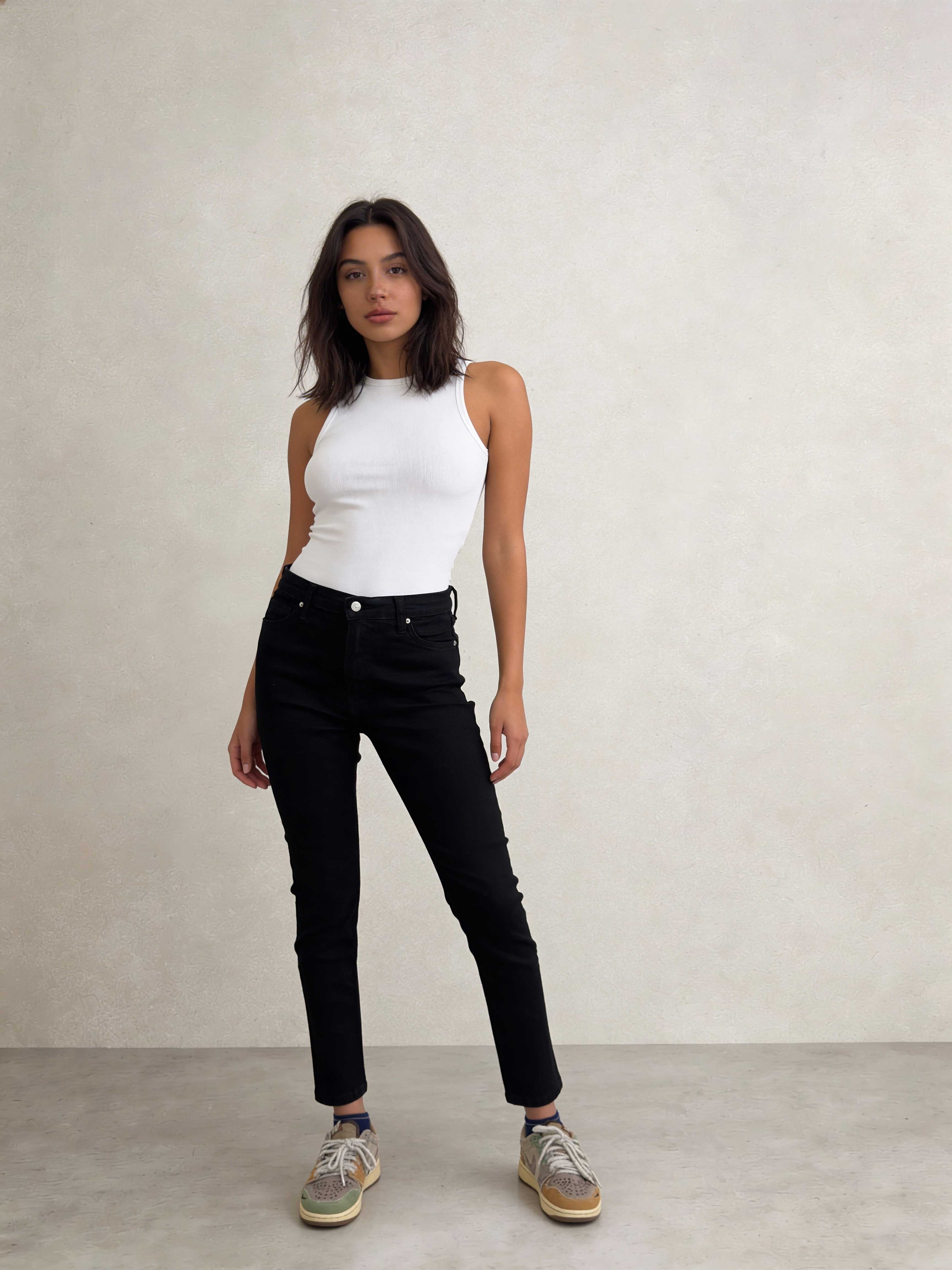 Skinny – High-Waist Black Jeans