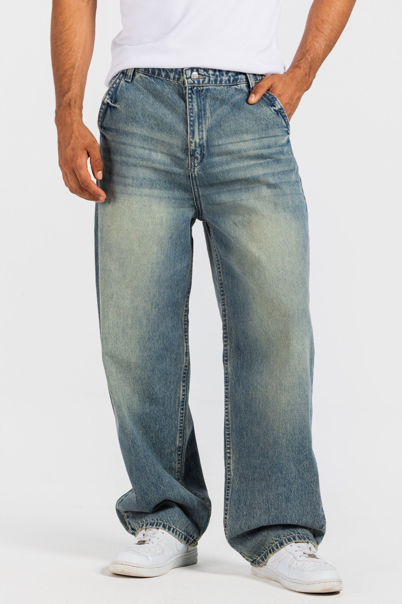 Skater – Faded Vintage Blue Jeans skater CIZARO - Cizaro Jeans