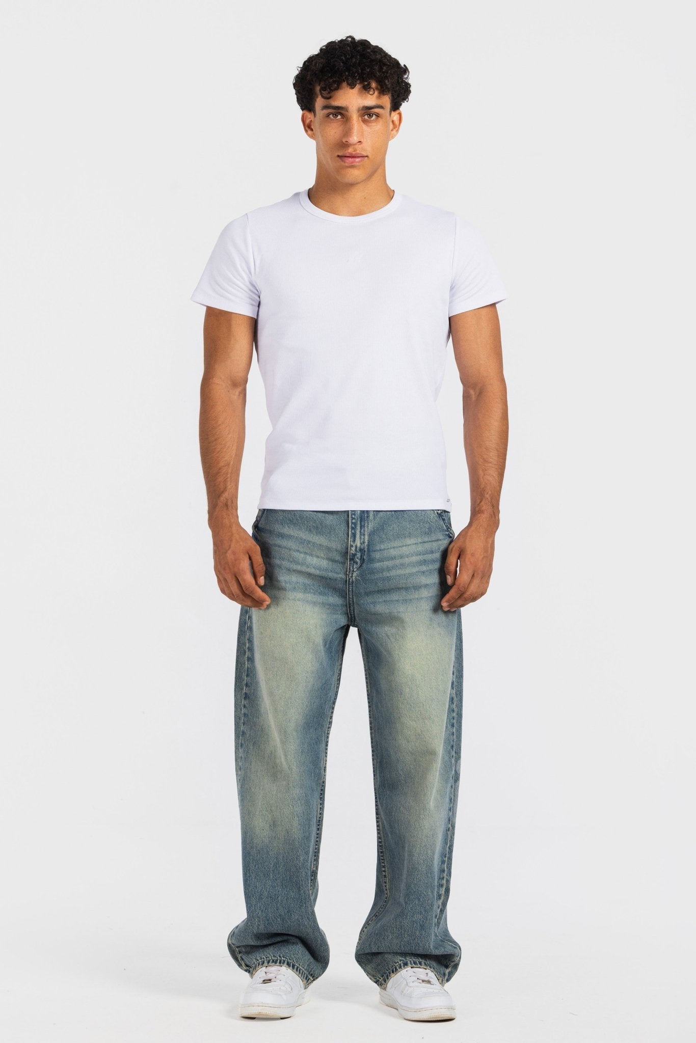 Skater – Faded Vintage Blue Jeans skater CIZARO - Cizaro Jeans