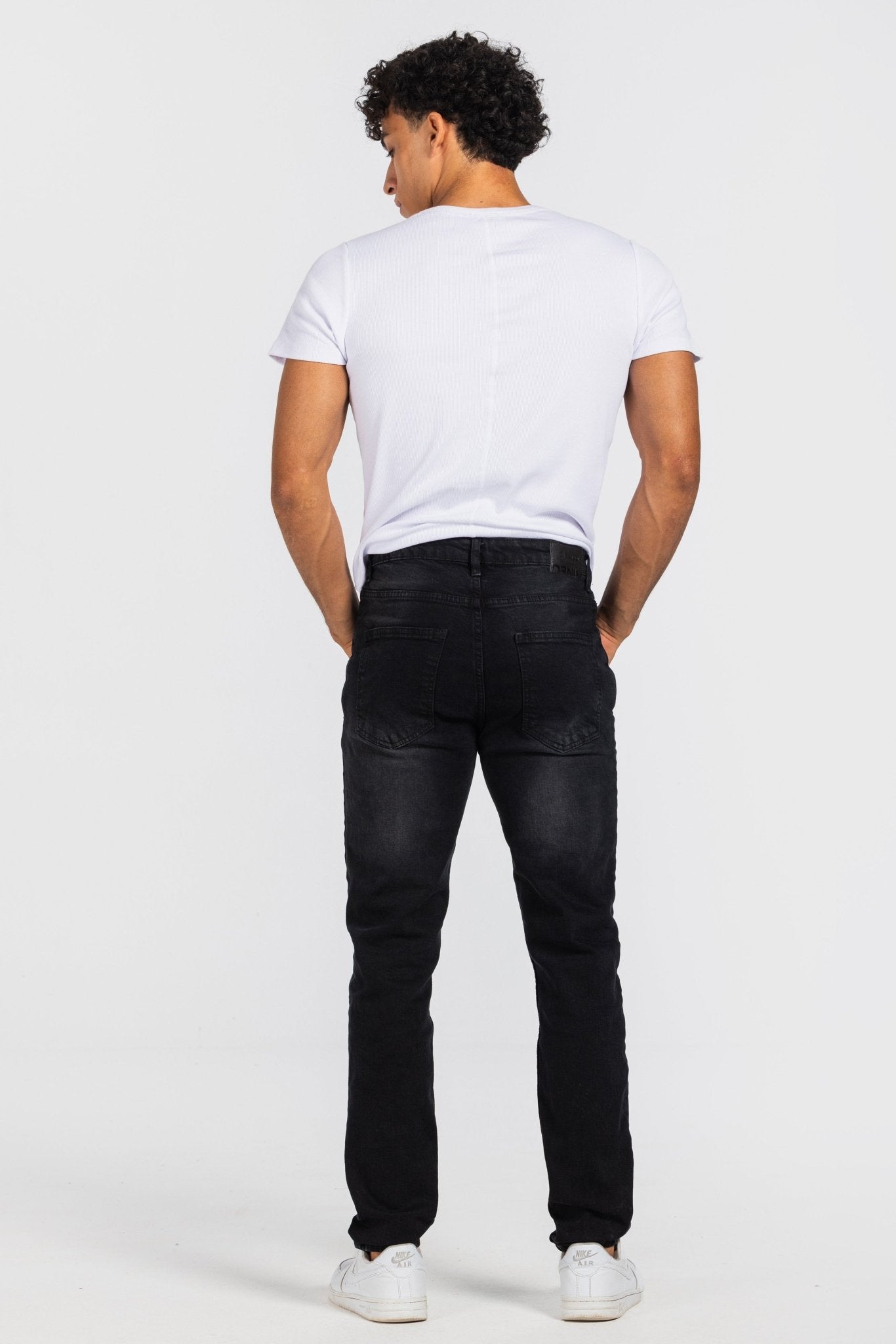 Slim –Washed Black Jeans slim CIZARO - Cizaro Jeans