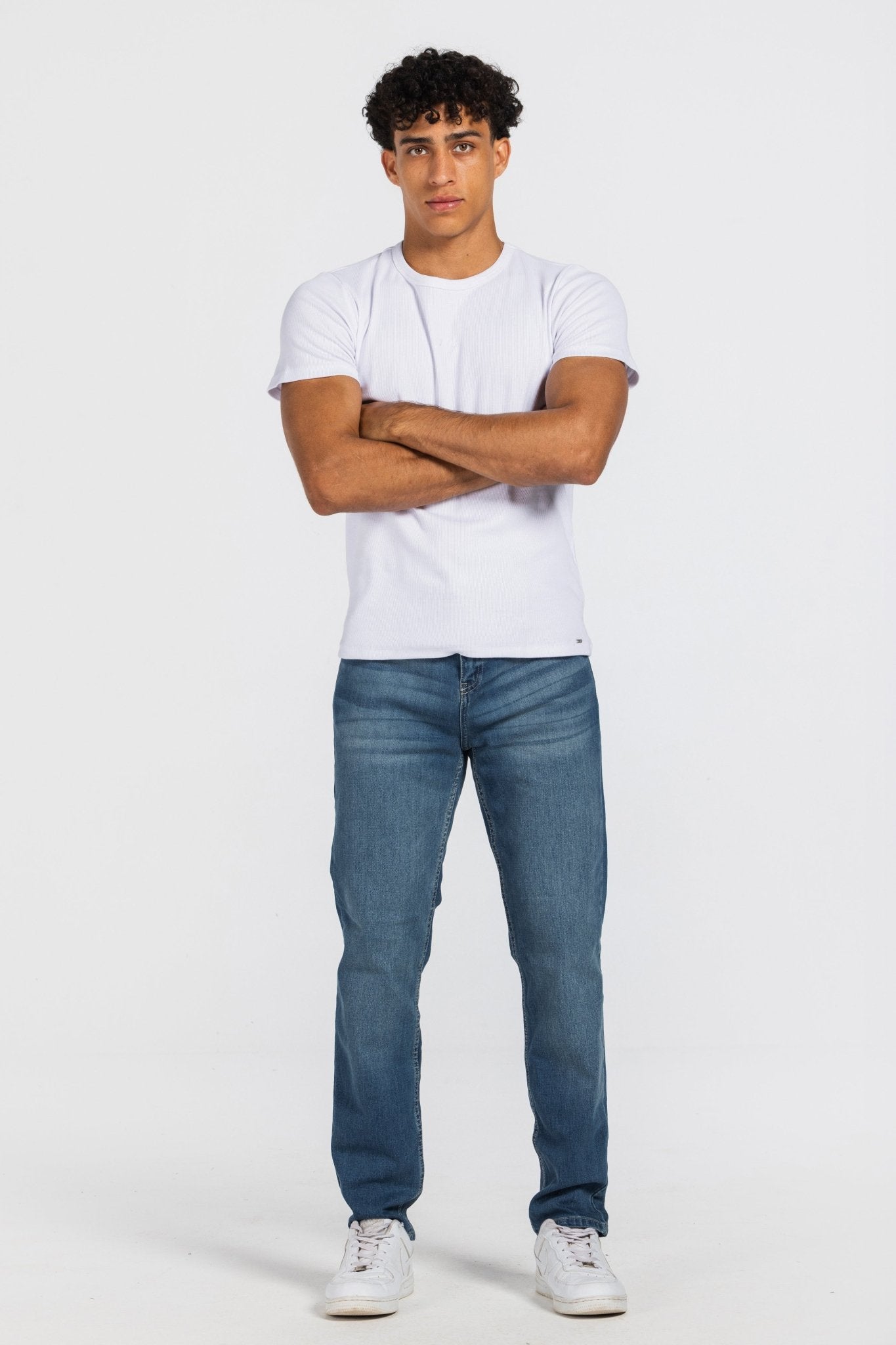 Slim – Mid Vintage Blue Jeans slim CIZARO - Cizaro Jeans