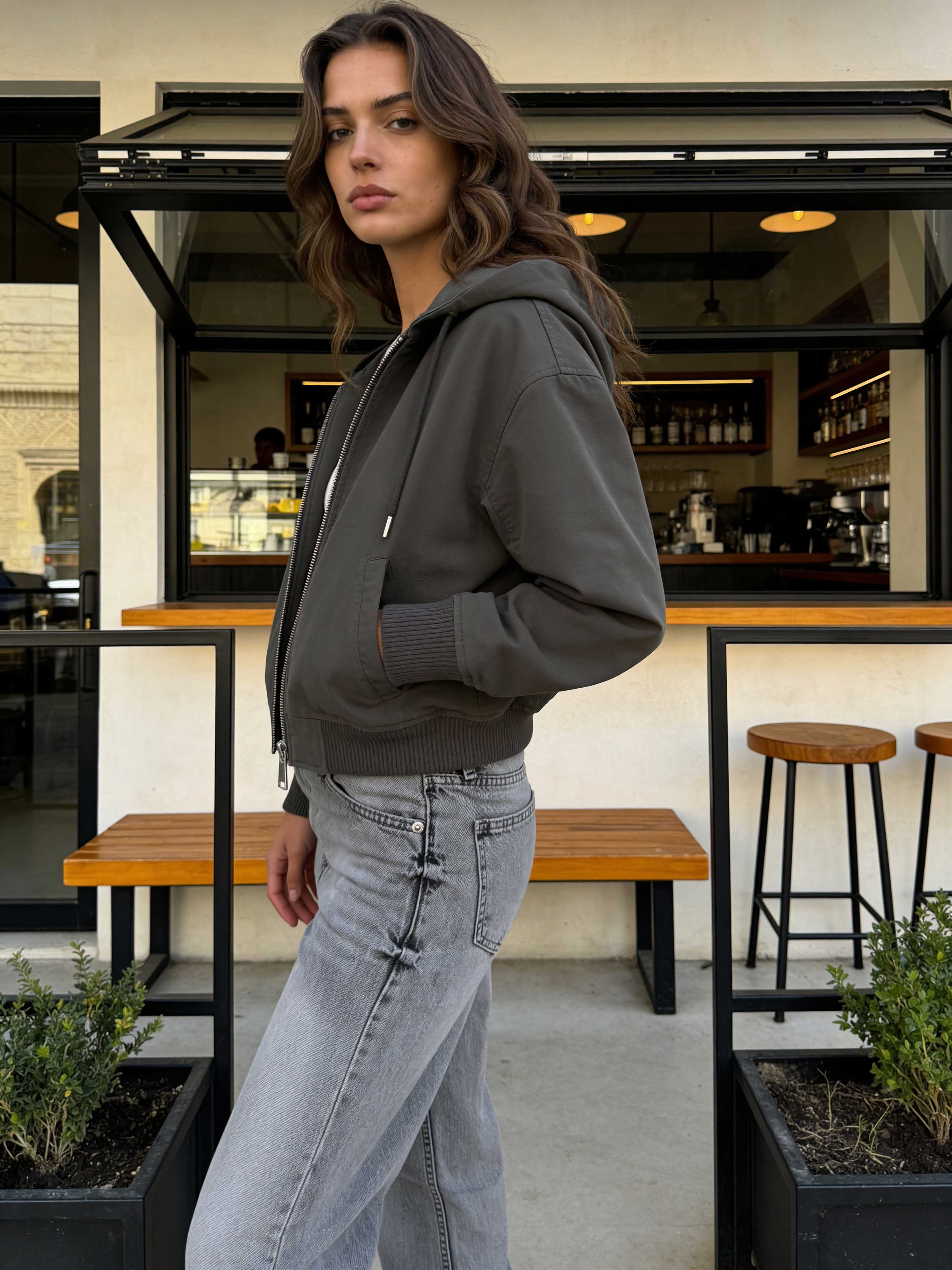 Straight – High-Waist Light Grey Jeans Straight CIZARO - Cizaro Jeans