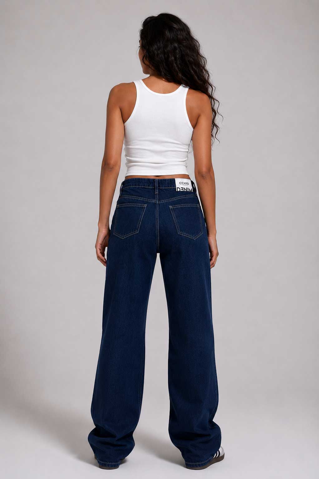 Straight High Waist – Navy Blue Jeans