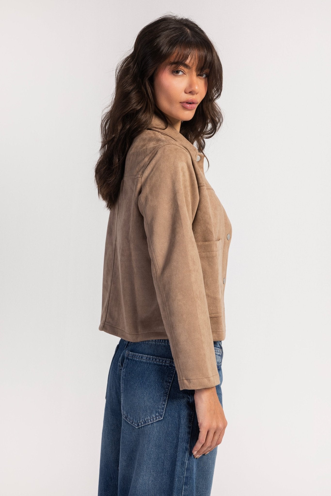 Suede Jacket – Sand jacket CIZARO - Cizaro Jeans