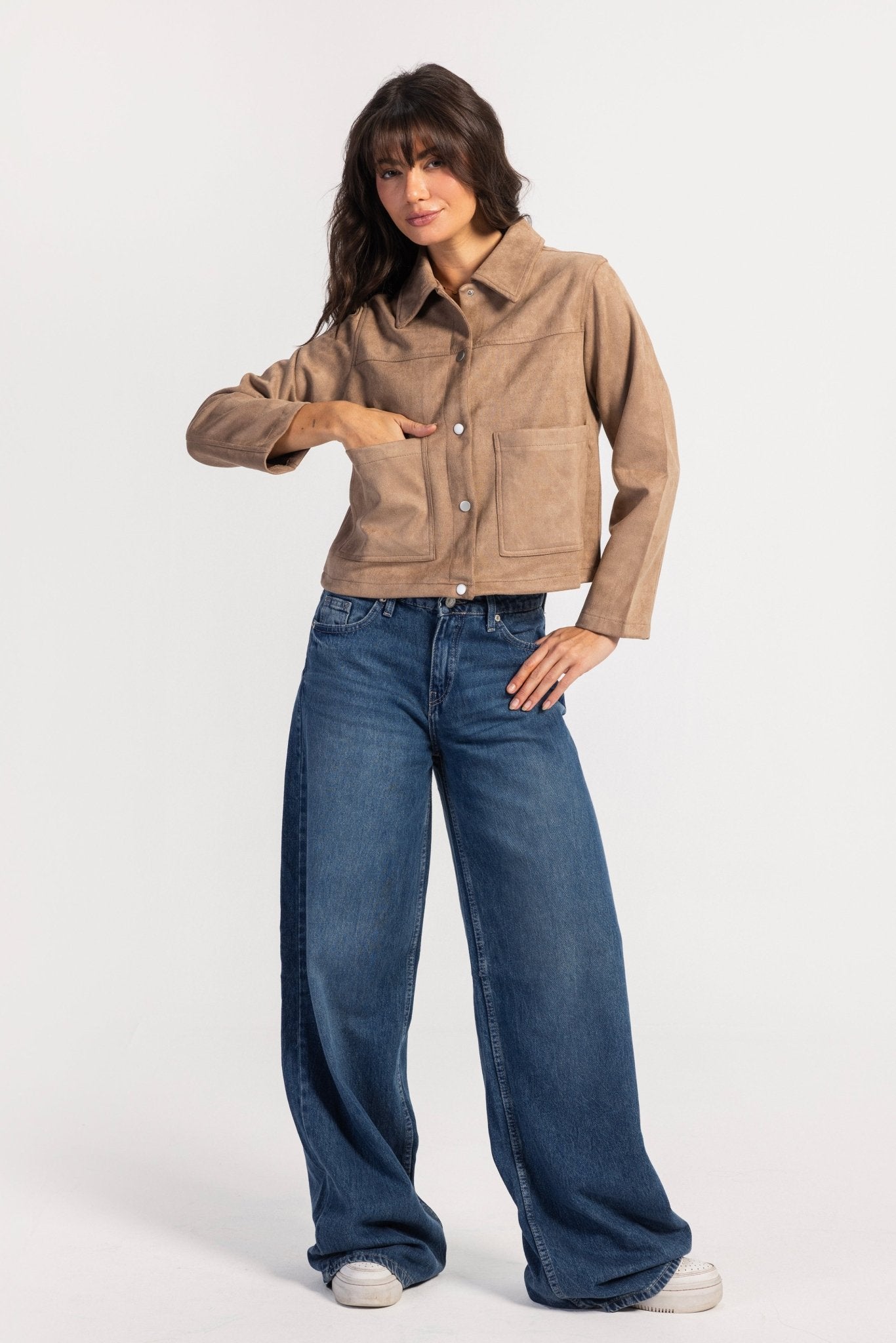 Suede Jacket – Sand jacket CIZARO - Cizaro Jeans