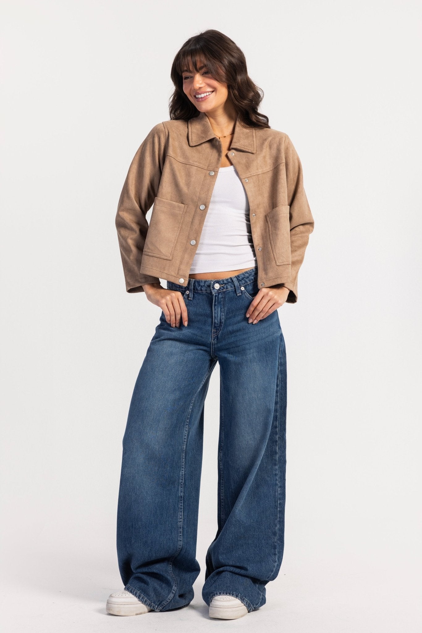 Suede Jacket – Sand jacket CIZARO - Cizaro Jeans