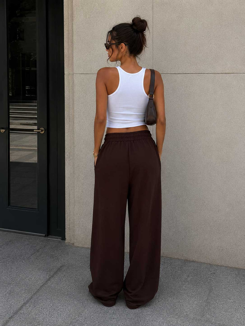Wide-Leg Sweatpants – Dark Chocolate