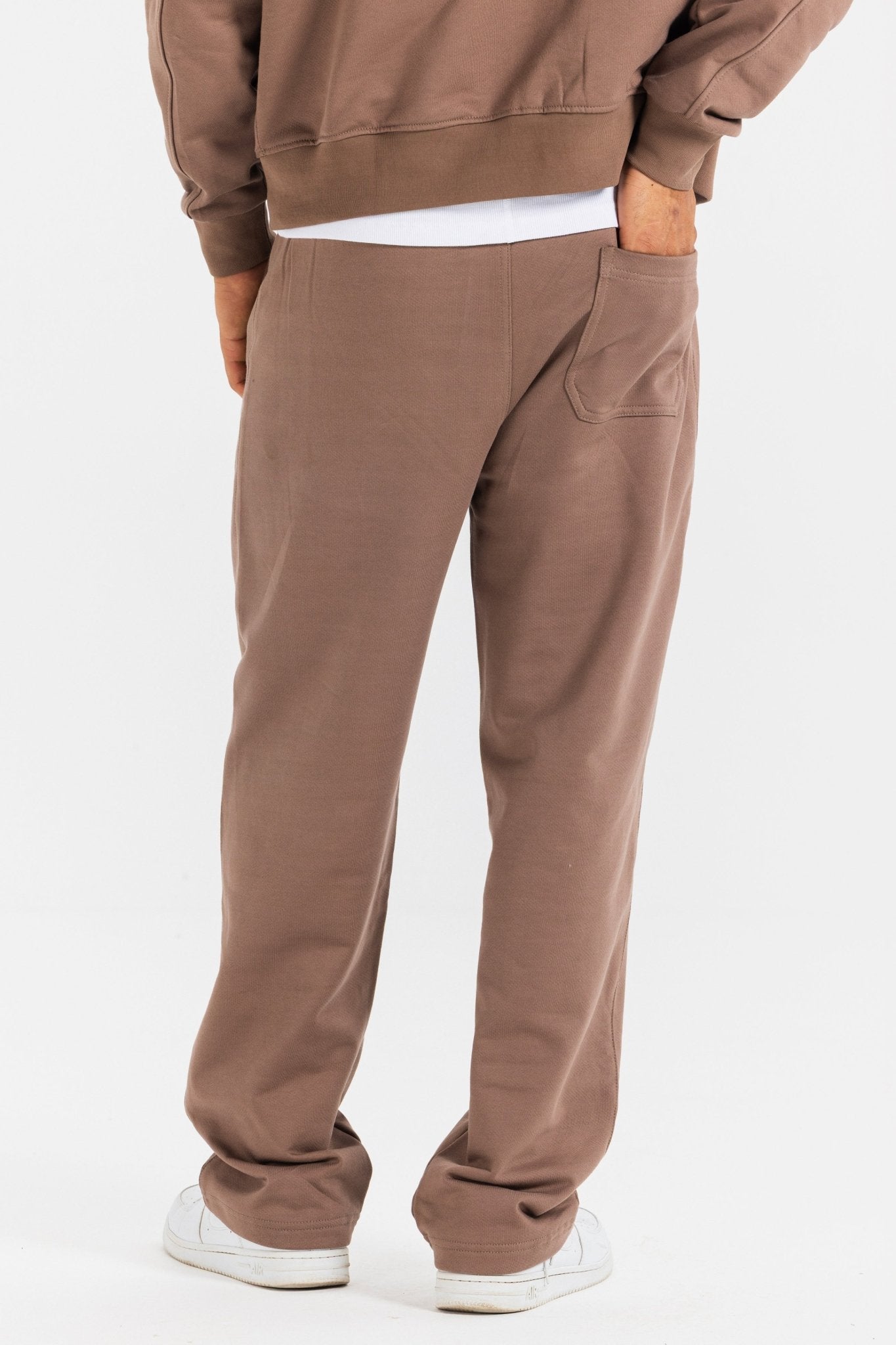 Wide-Leg Sweatpants – Stone Brown Pants Sweatpants CIZARO - Cizaro Jeans
