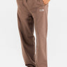 Wide-Leg Sweatpants – Stone Brown Pants