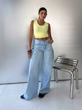 Super Baggy High-Waist Light Vintage Blue Jeans