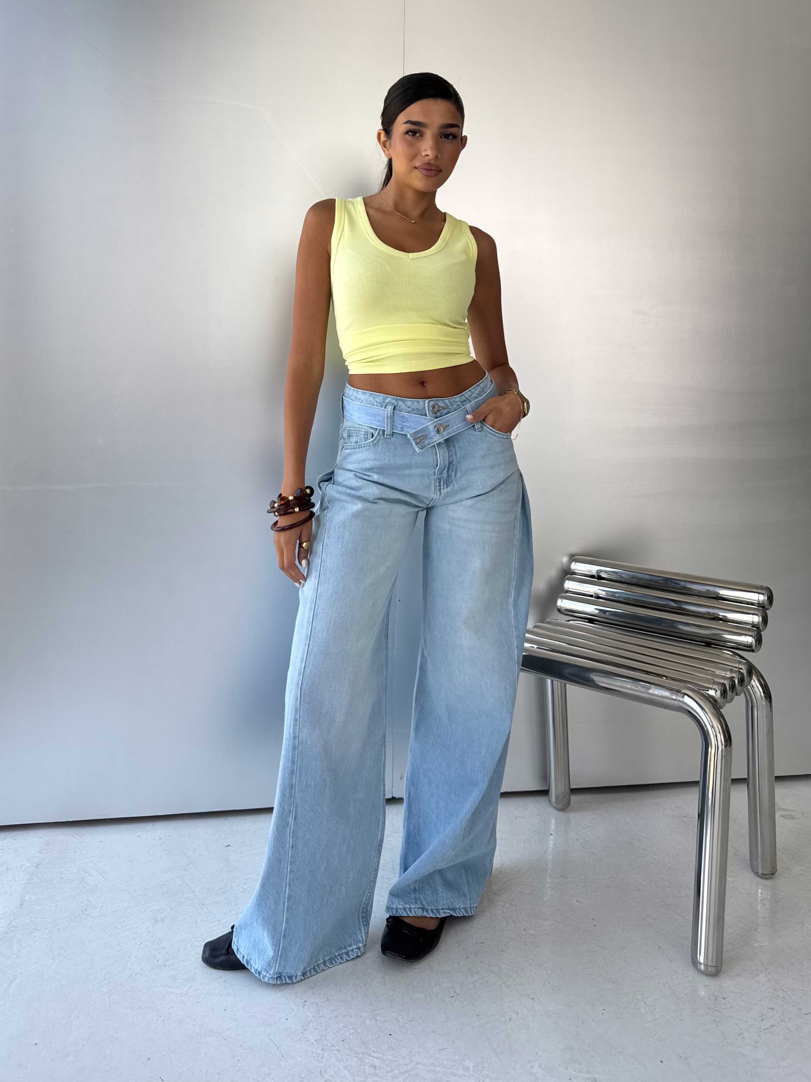 Super Baggy High-Waist Light Vintage Blue Jeans