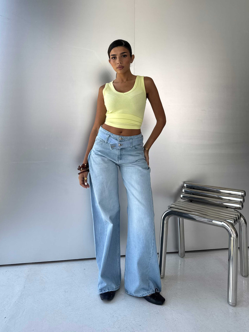 Super Baggy High-Waist Light Vintage Blue Jeans