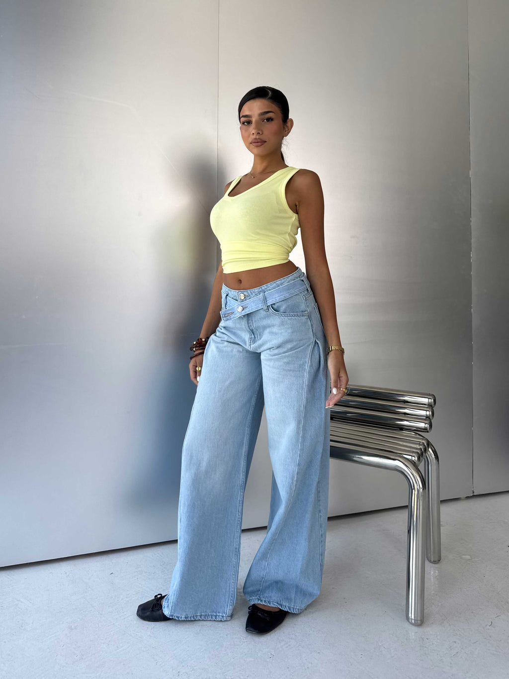 Super Baggy High-Waist Light Vintage Blue Jeans