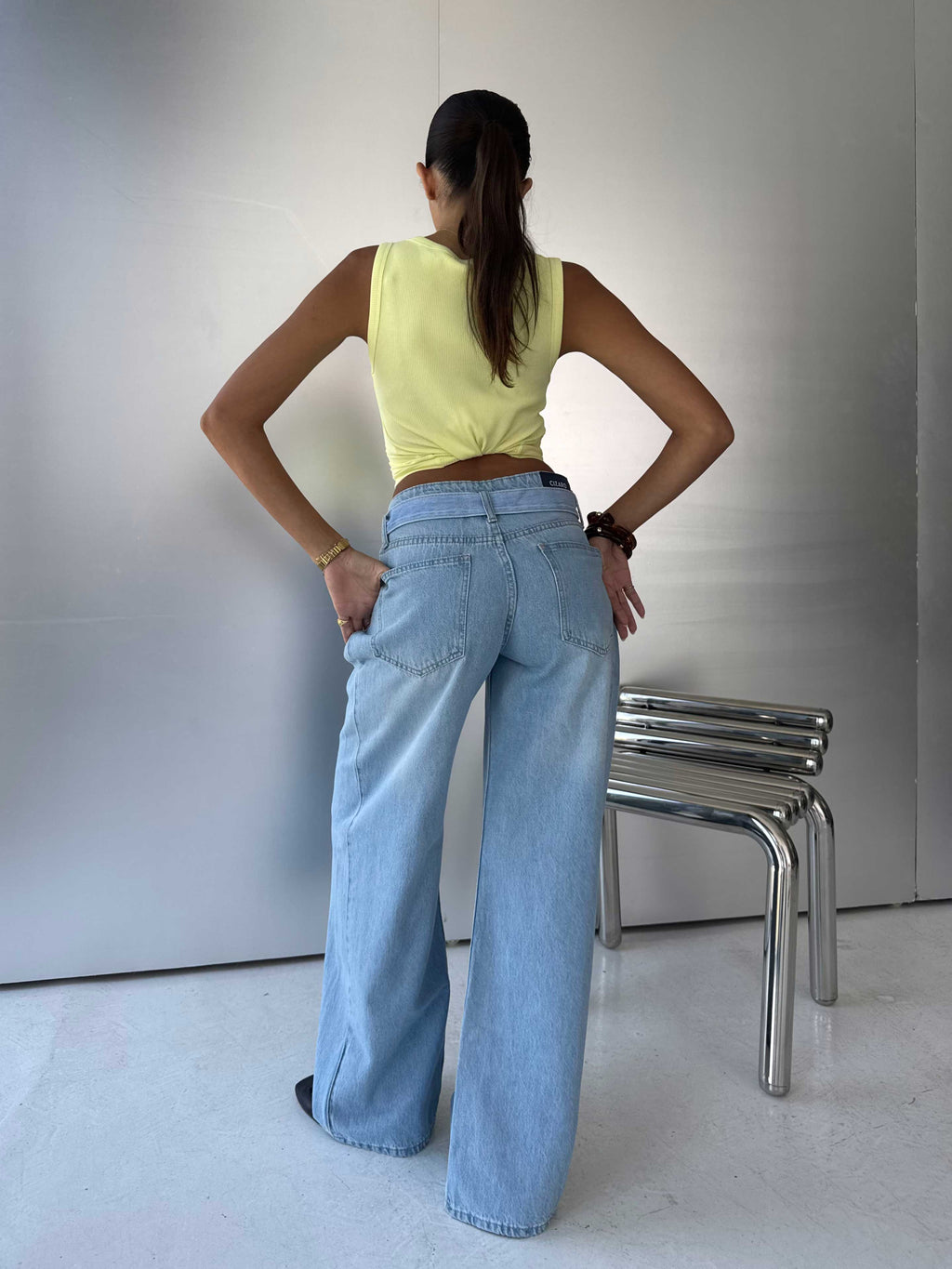 Super Baggy High-Waist Light Vintage Blue Jeans