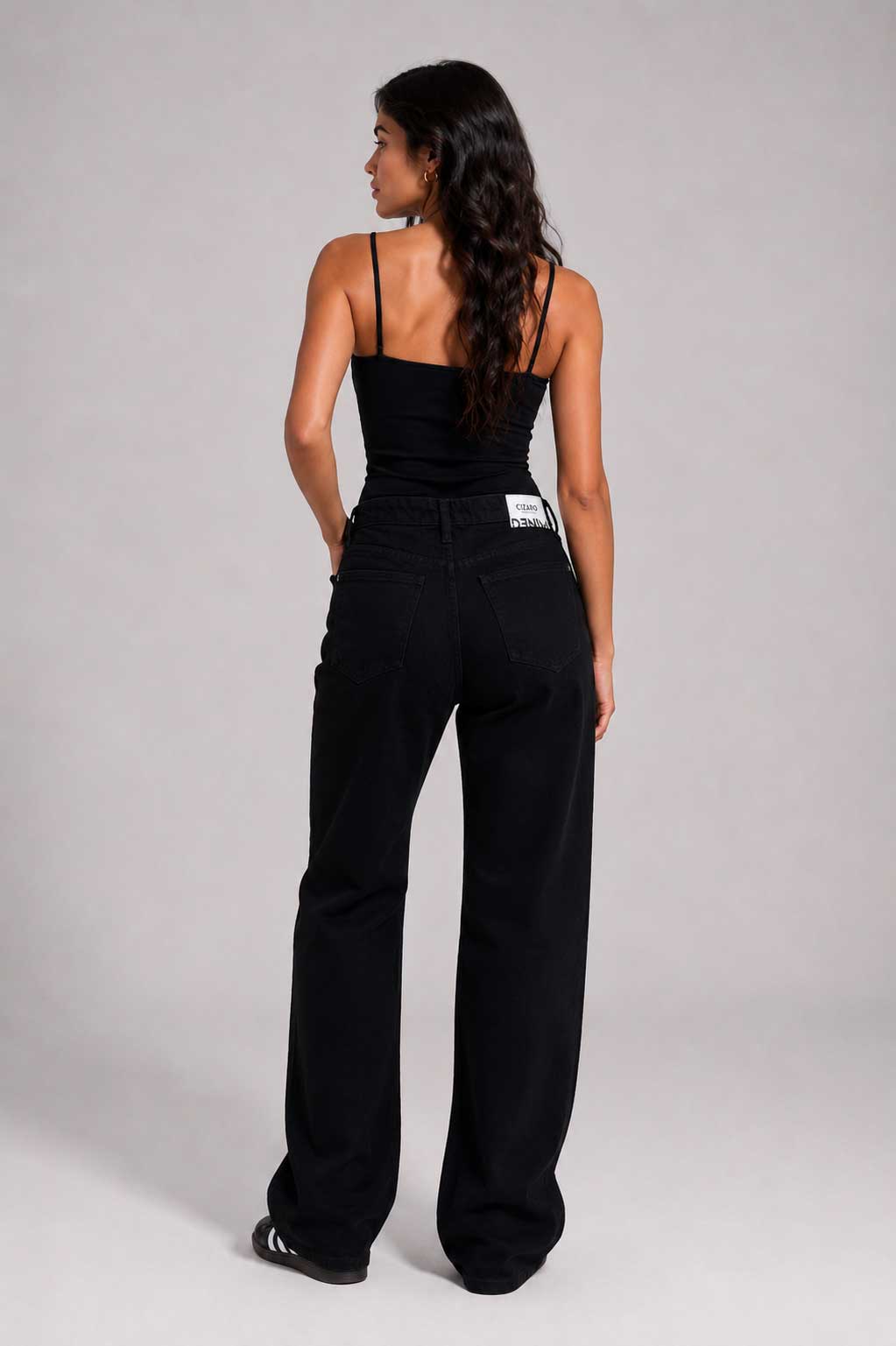 Straight High Waist – Black Jeans Straight CIZARO - Cizaro Jeans