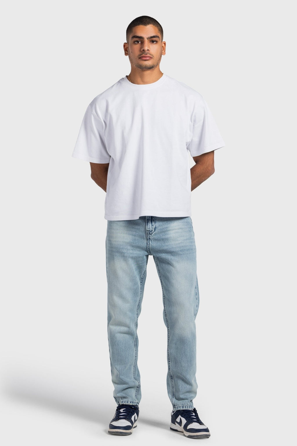 Tapered – Light Vintage Blue Jeans Tapered-Man CIZARO - Cizaro Jeans