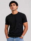 Slim Fit T-Shirt – Black T-shirt CIZARO - Cizaro Jeans