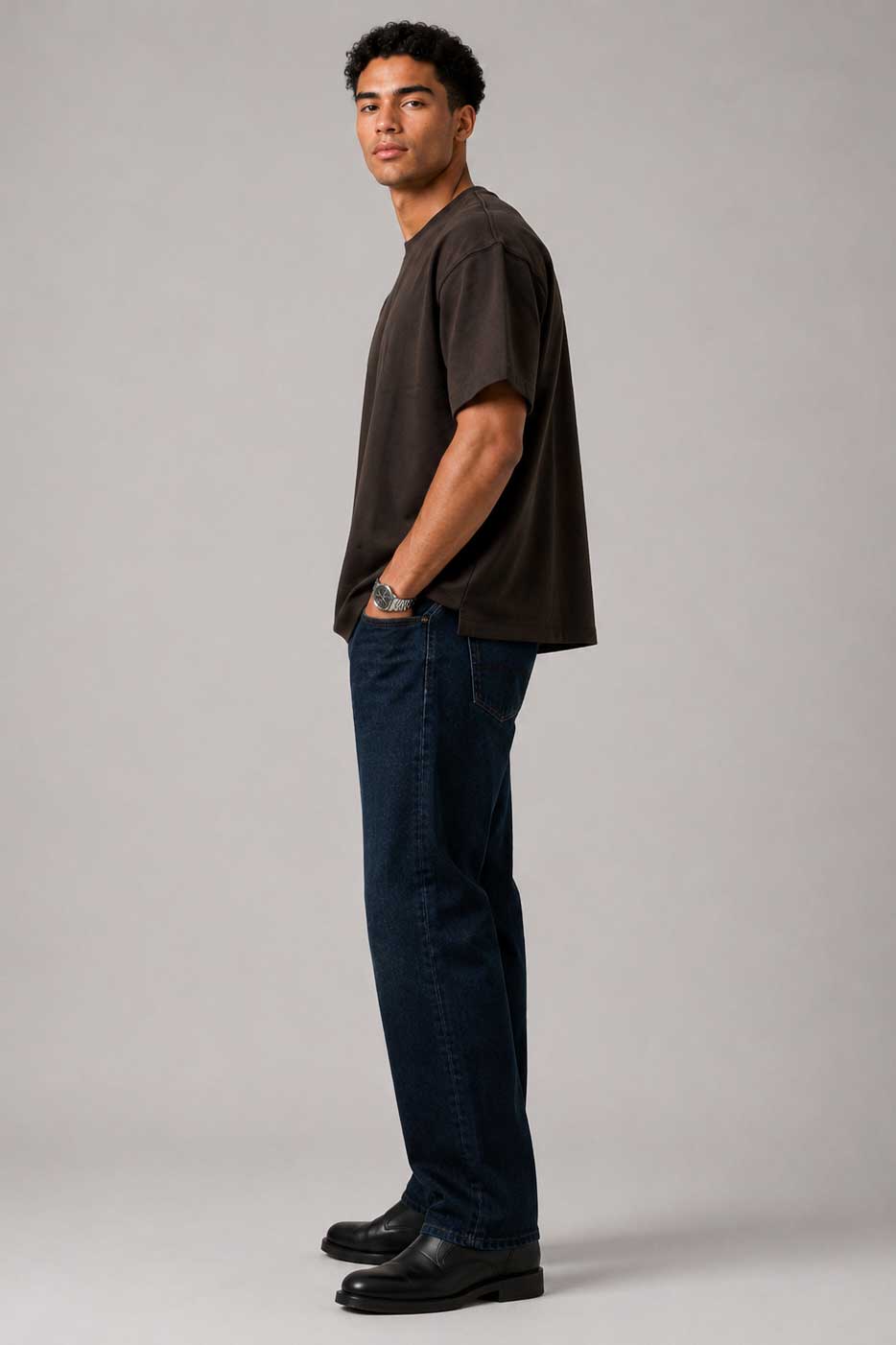 Relaxed Fit T-Shirt | Brown T-shirt CIZARO - Cizaro Jeans