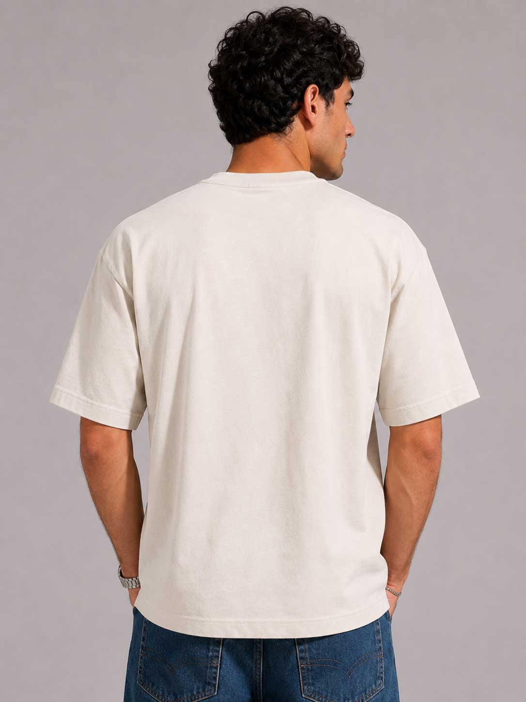Relaxed Fit T-Shirt – Soft Sand T-shirt CIZARO - Cizaro Jeans