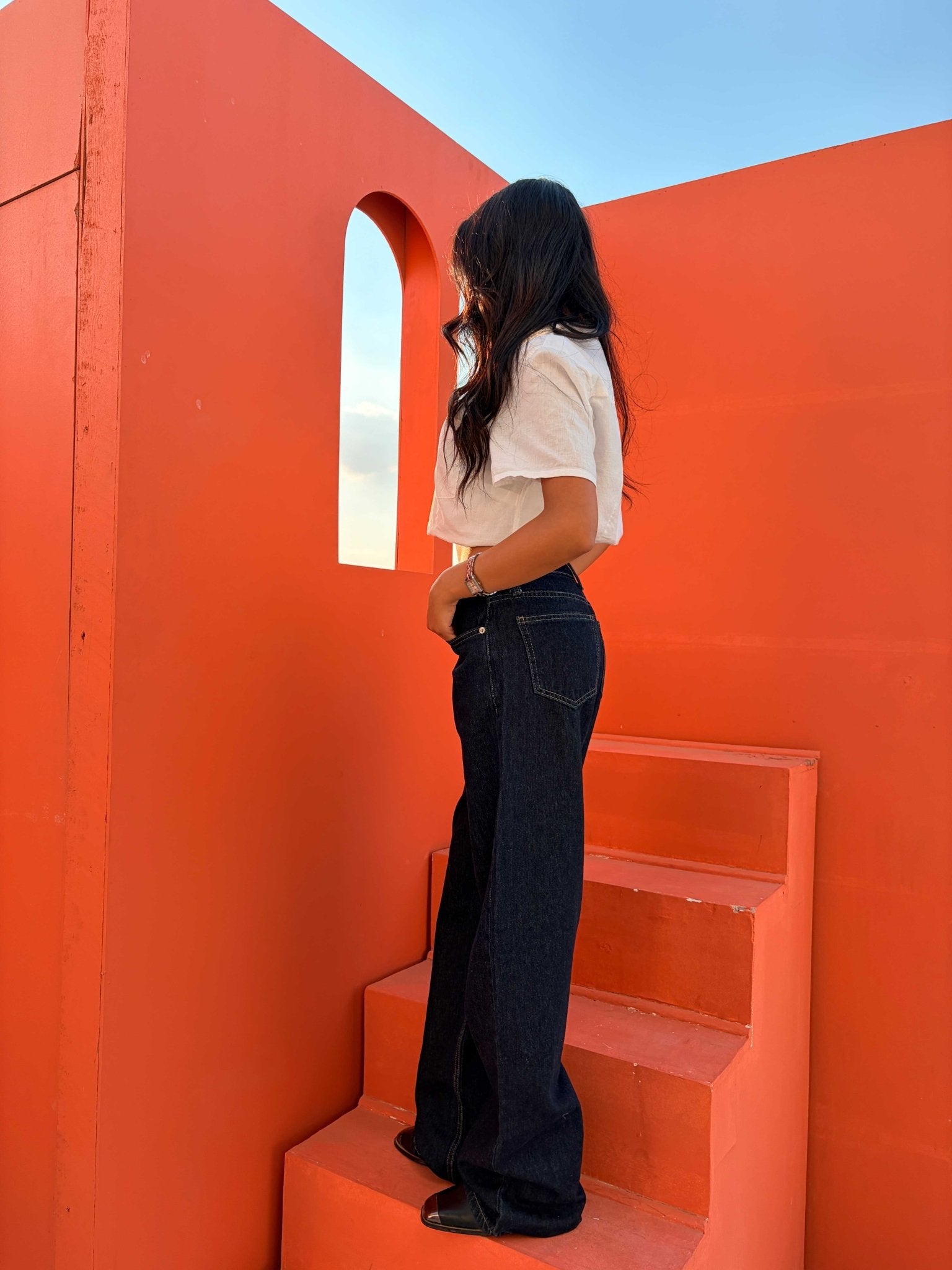 Wide Leg – Low Waist Raw Denim Jeans wide leg CIZARO - Cizaro Jeans