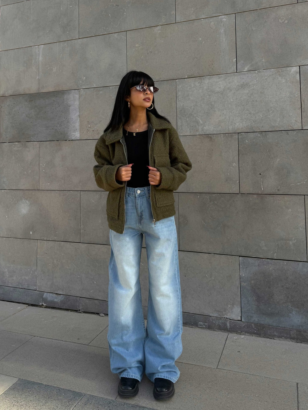 Ultra Comfort | Wide Leg – High Waist Light Acid Blue Jeans Wide Leg CIZARO - Cizaro Jeans