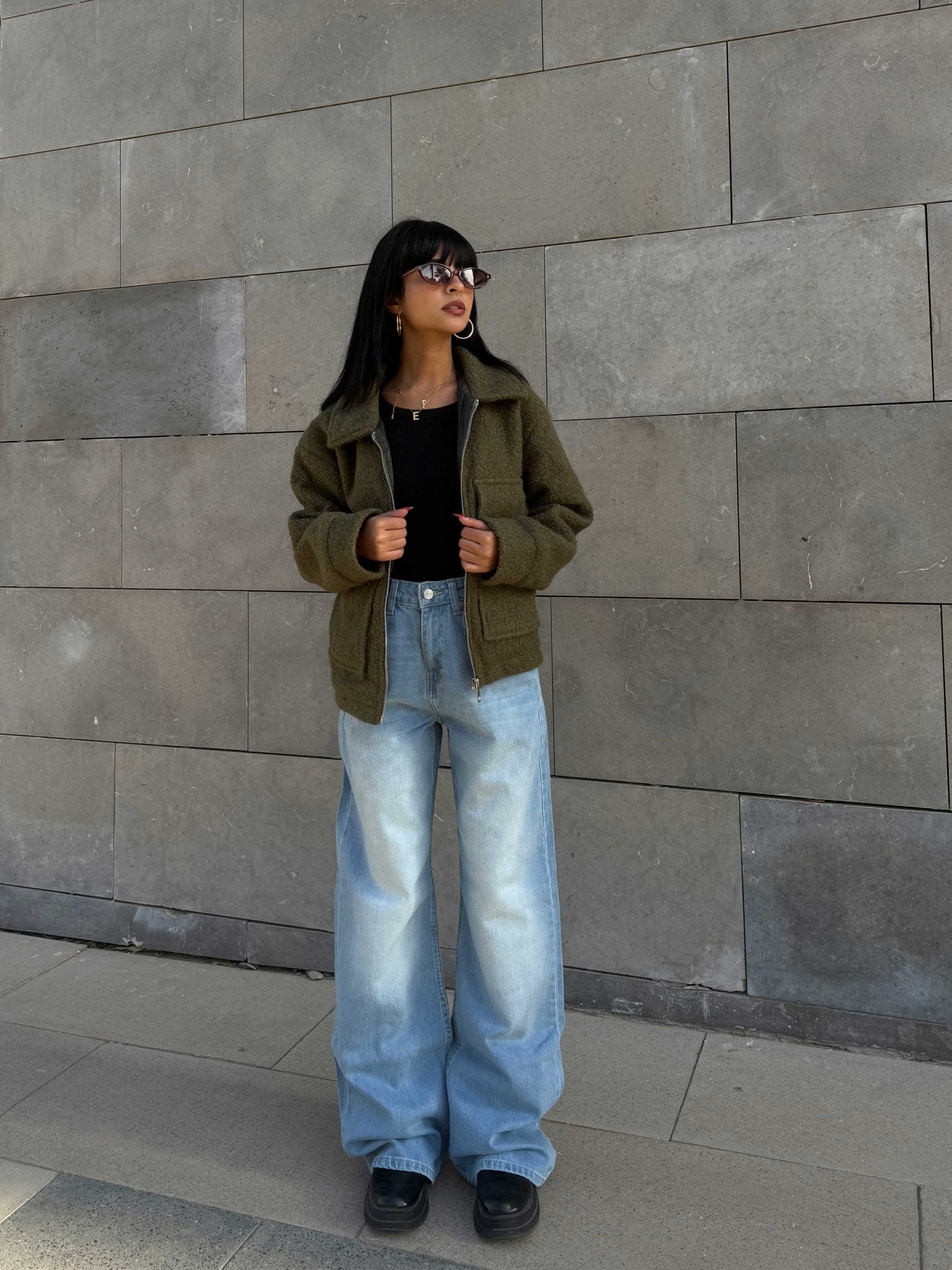 Ultra Comfort | Wide Leg – High Waist Light Acid Blue Jeans wide leg CIZARO - Cizaro Jeans