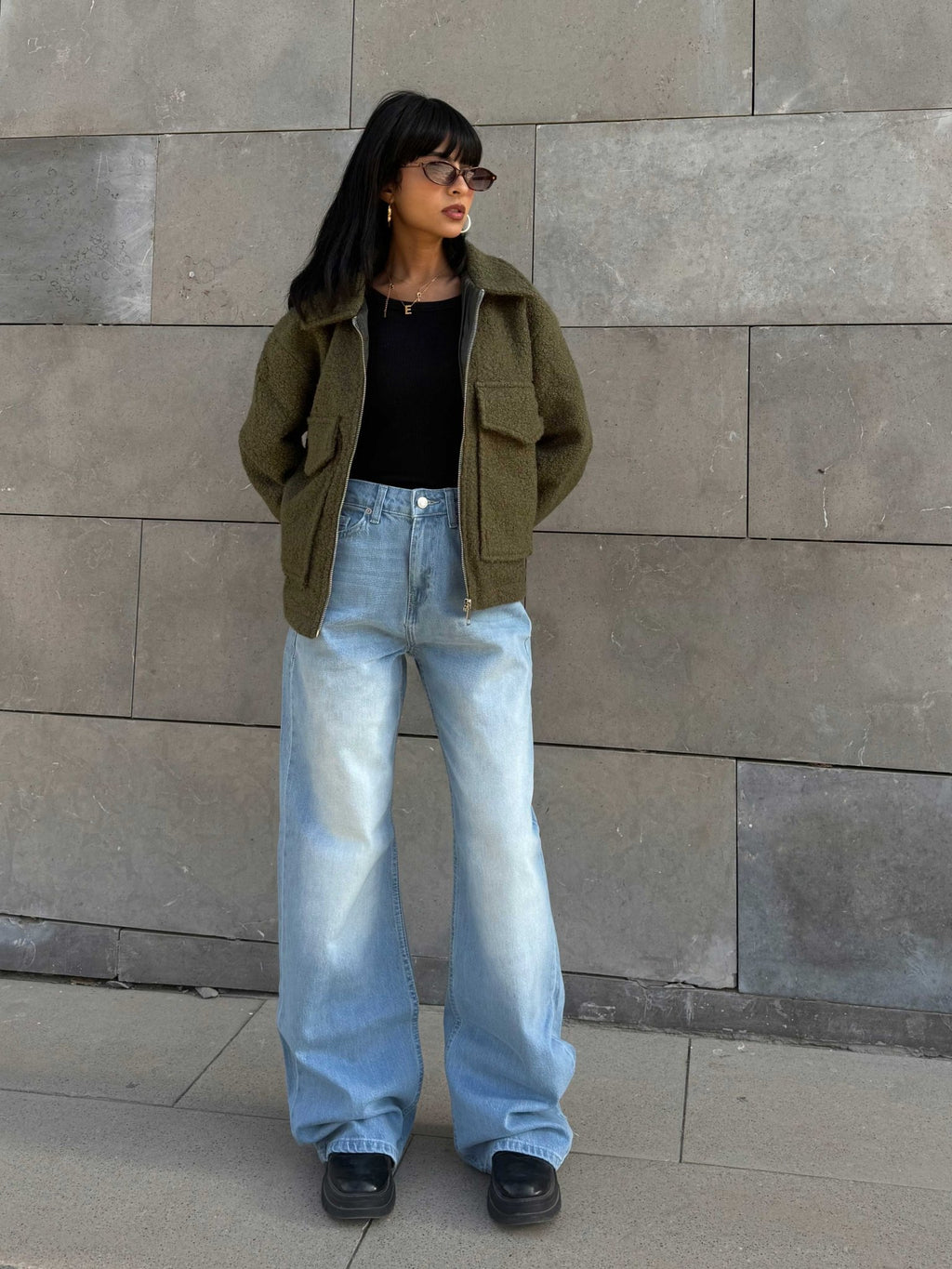 Ultra Comfort | Wide Leg – High Waist Light Acid Blue Jeans Wide Leg CIZARO - Cizaro Jeans