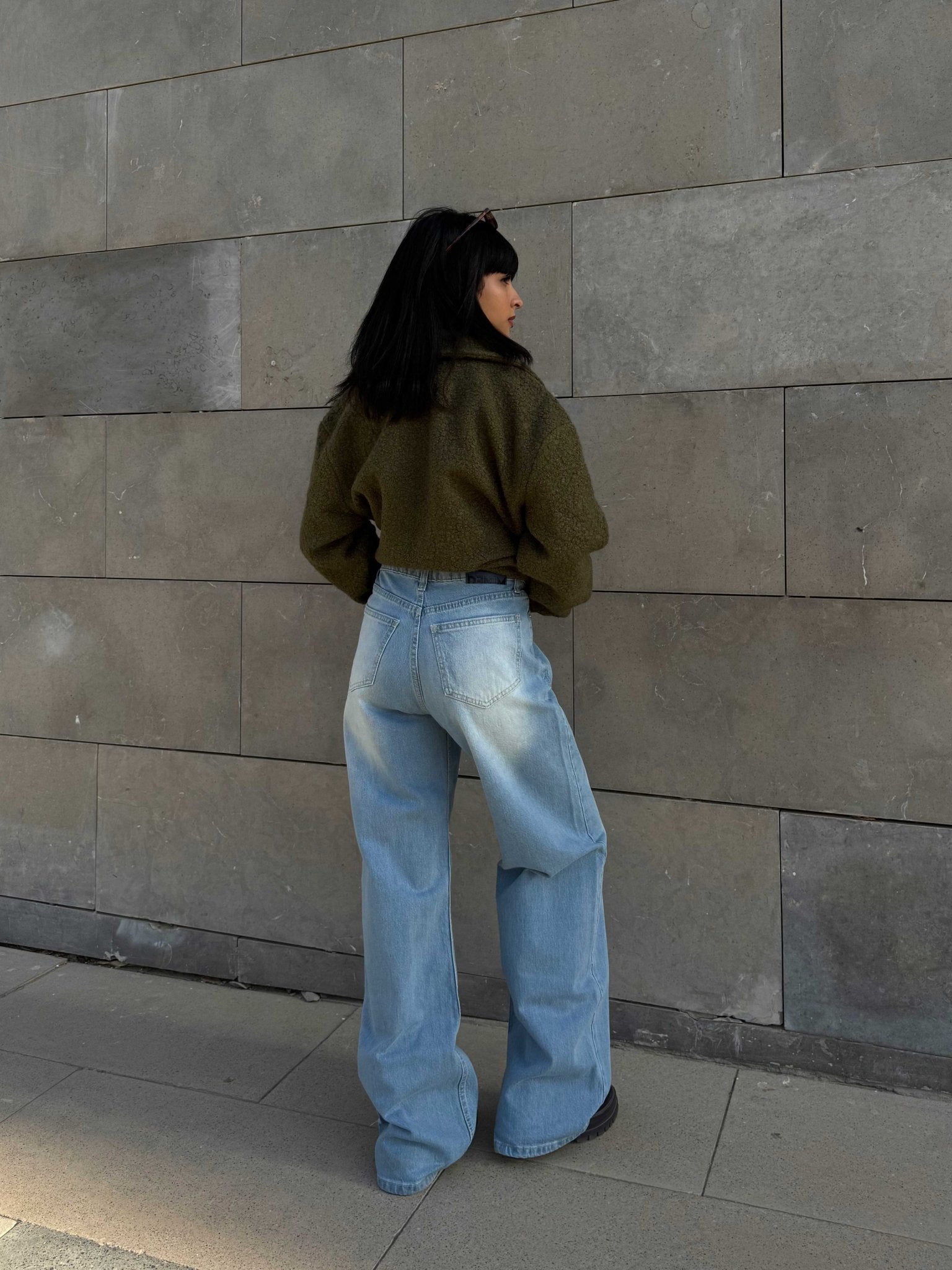 Ultra Comfort | Wide Leg – High Waist Light Acid Blue Jeans wide leg CIZARO - Cizaro Jeans