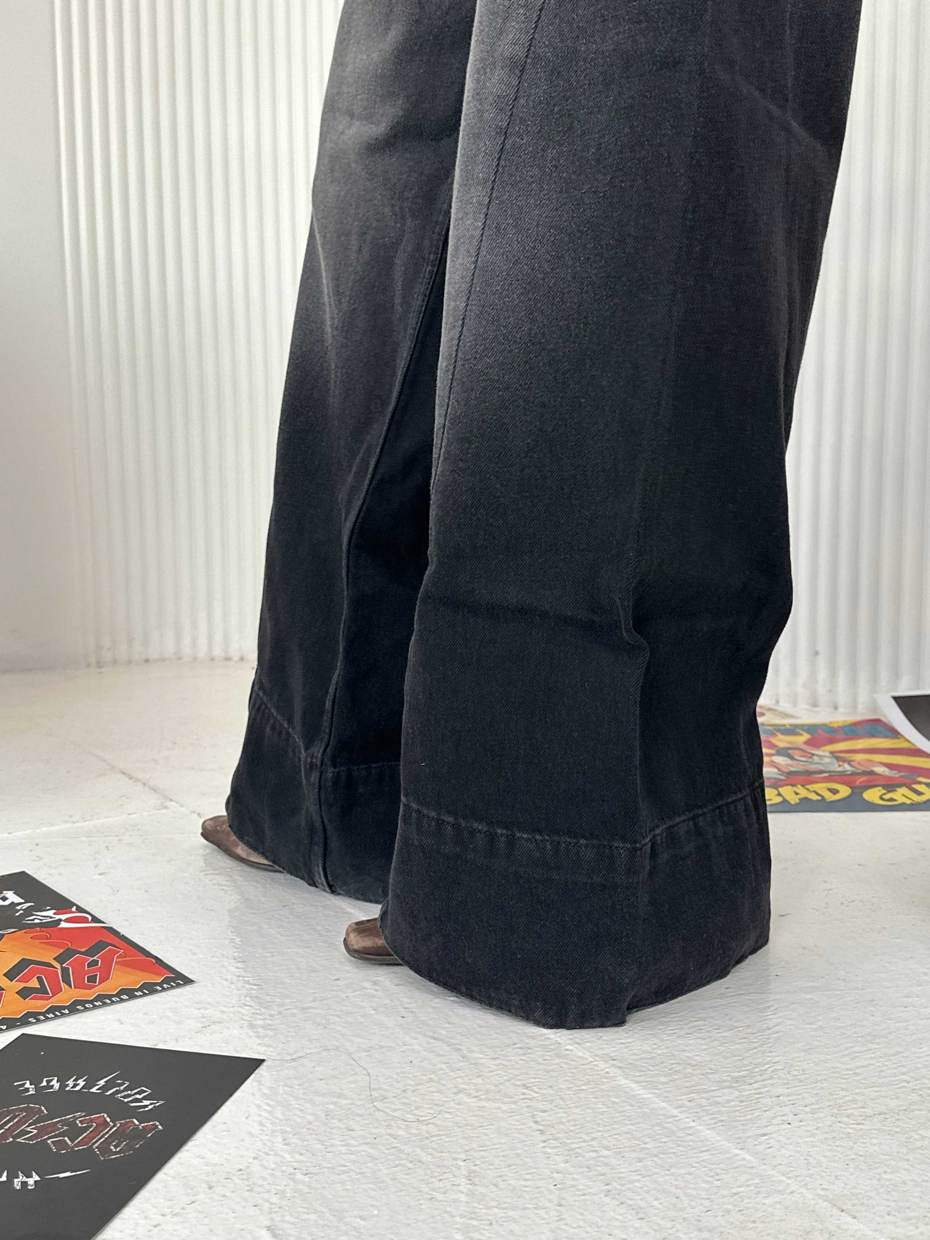 Extreme Wide-Leg - High-Waist Washed Charcoal Jeans