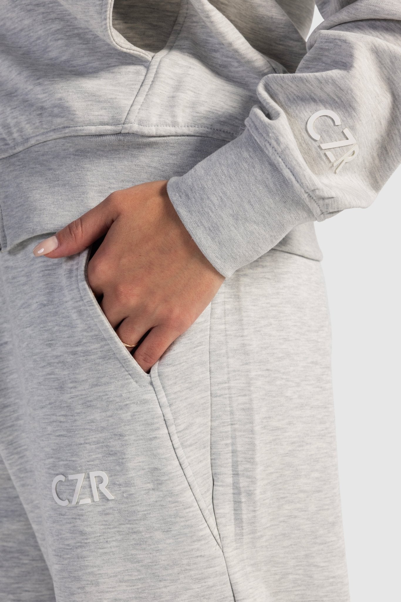 Relaxed Fit Wide-Leg Sweatpants – Light Grey pants CIZARO - Cizaro Jeans