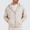 Zip-Up Hoodie – Beige