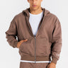 Zip-Up Hoodie – Stone Brown