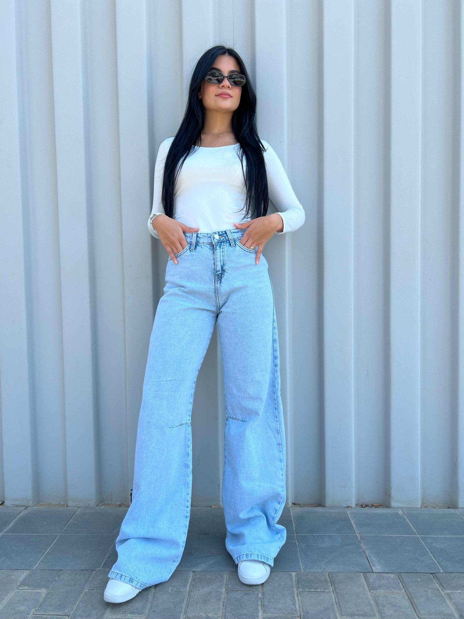 Light Acid Wash Super Baggy Jeans. Baggy CIZARO - Cizaro Jeans