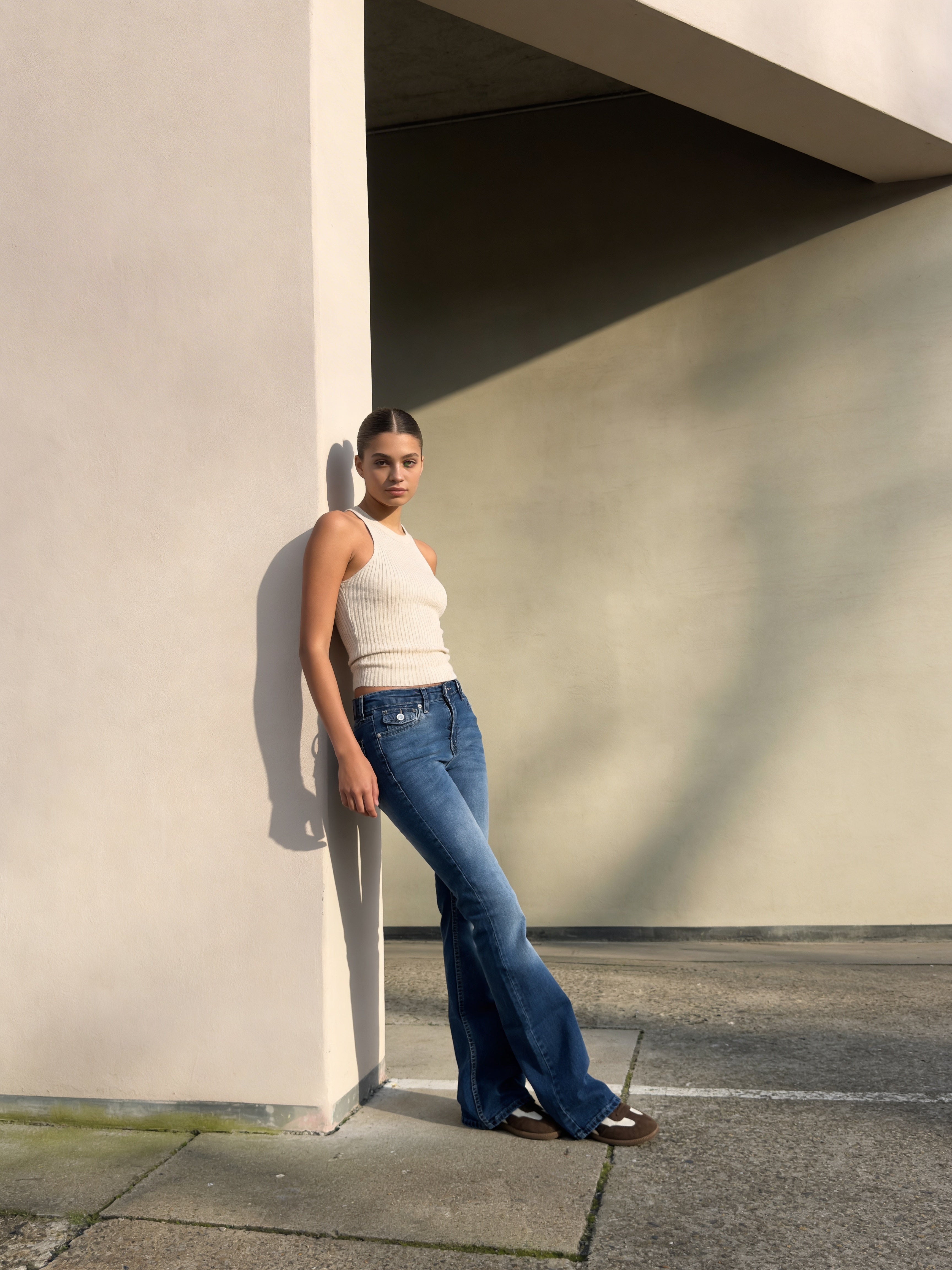 Flare Flap pocket , low waist Marine Blue jeans Flare CIZARO - Cizaro Jeans