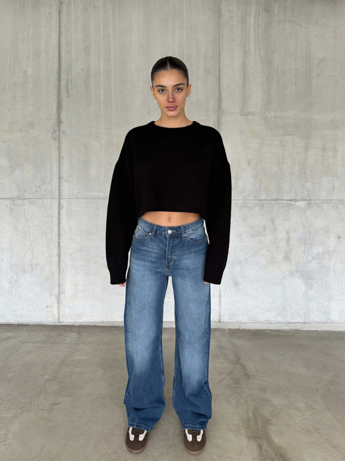 Ultra Comfort Wide Leg High-Waist – Ocean Blue Jeans Wide-Leg CIZARO - Cizaro Jeans