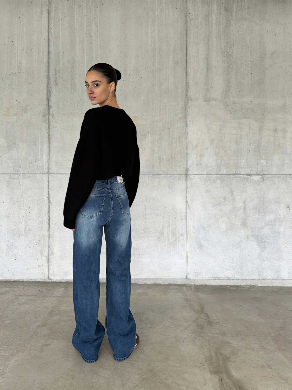 Ultra Comfort Wide Leg High-Waist – Ocean Blue Jeans Wide-Leg CIZARO - Cizaro Jeans