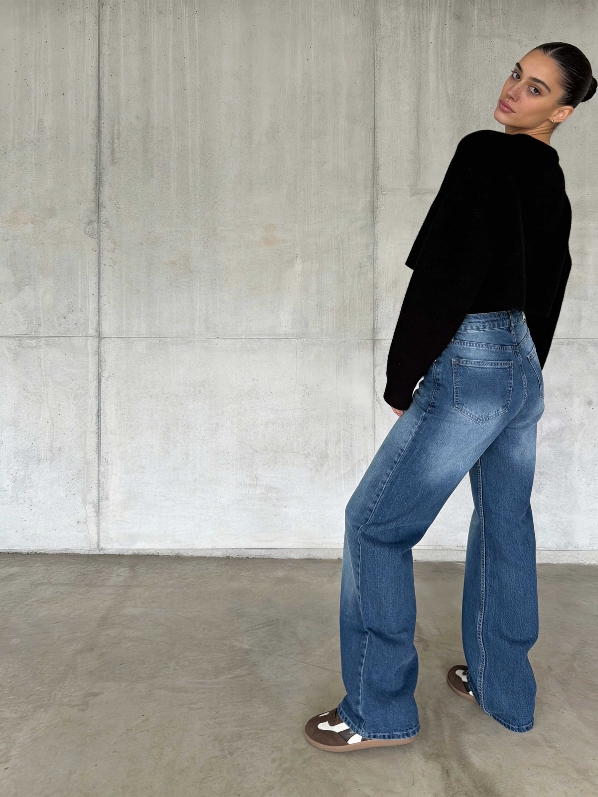 Ultra Comfort Wide Leg High-Waist – Ocean Blue Jeans Wide-Leg CIZARO - Cizaro Jeans