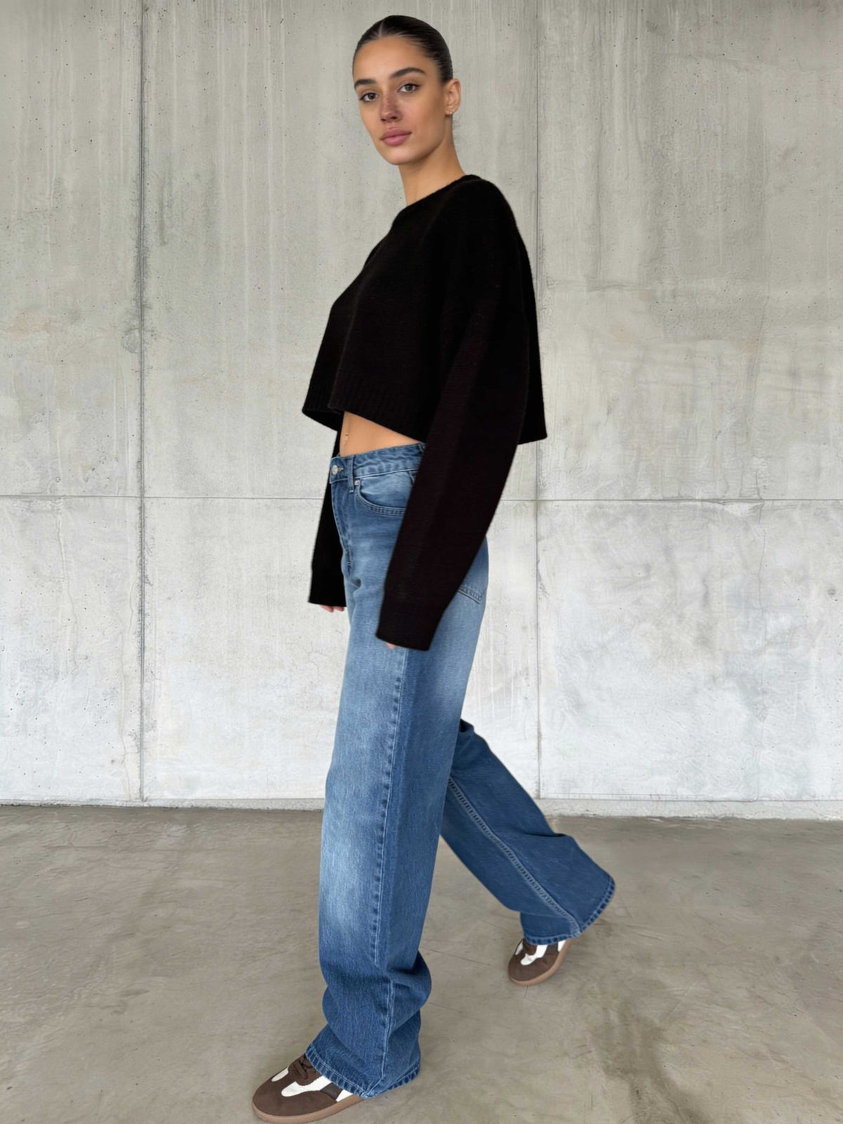 Ultra Comfort Wide Leg High-Waist – Ocean Blue Jeans Wide-Leg CIZARO - Cizaro Jeans