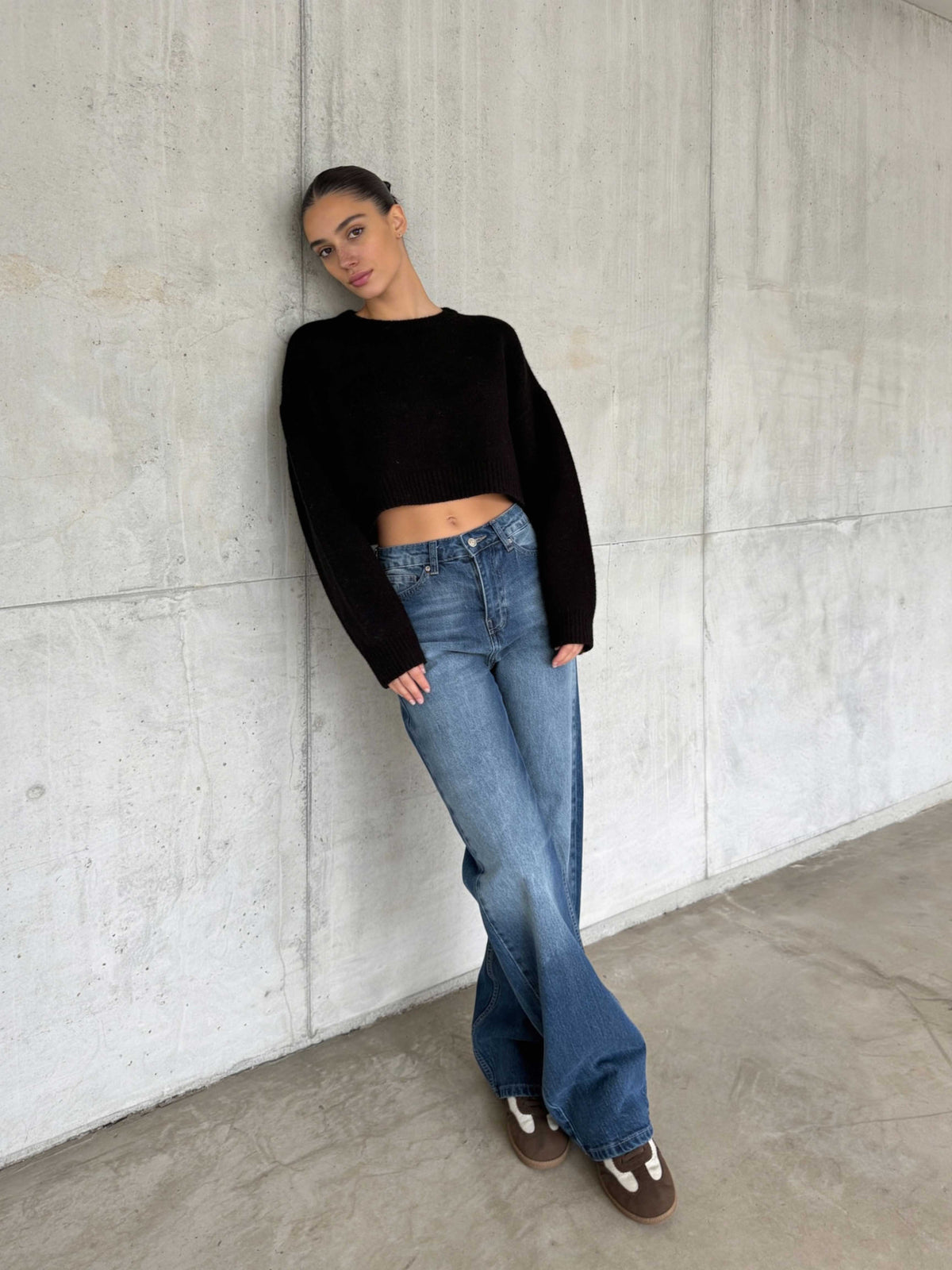 Ultra Comfort Wide Leg High-Waist – Ocean Blue Jeans Wide-Leg CIZARO - Cizaro Jeans