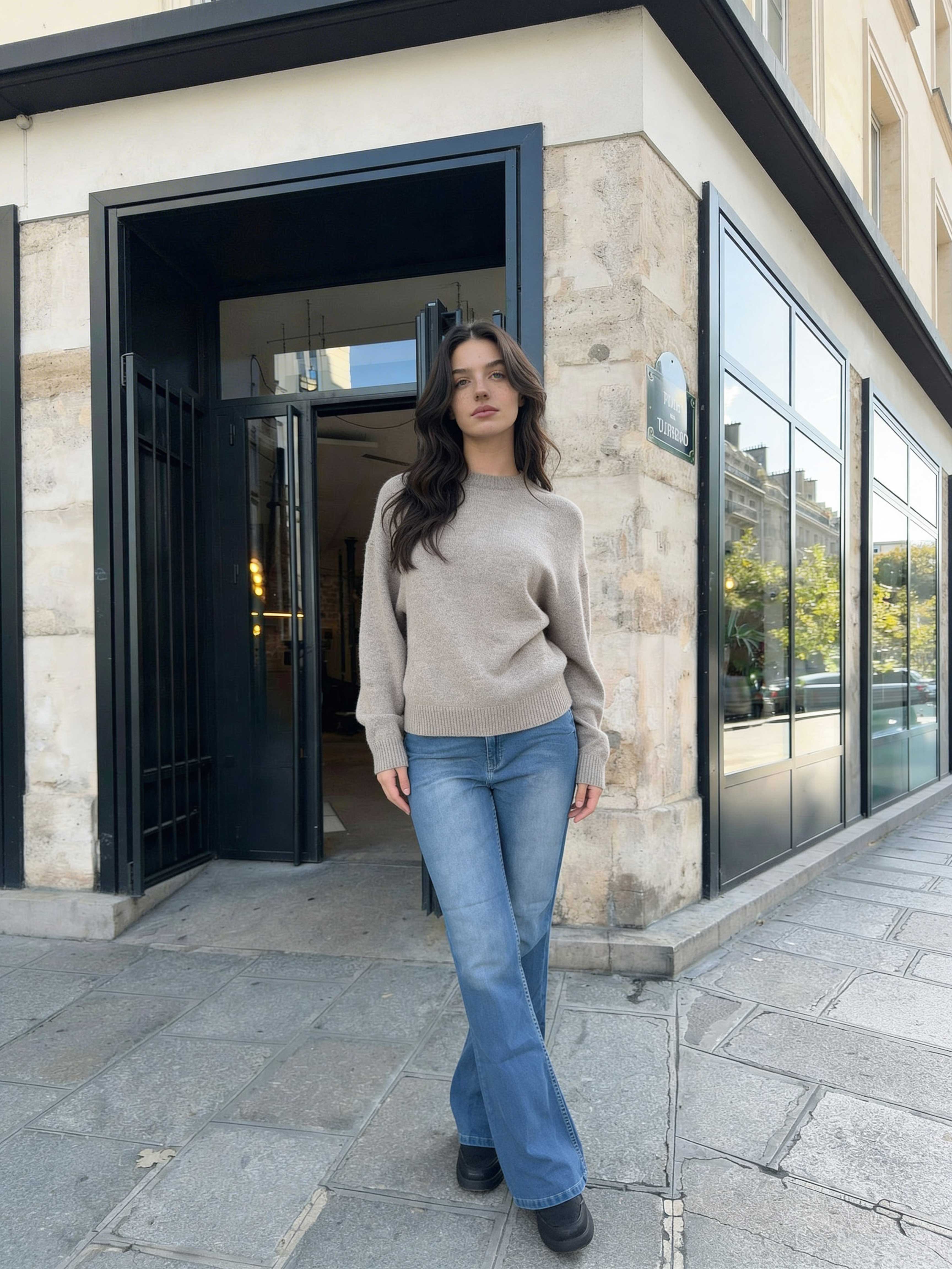 Flare – High-Waist Mid Blue Jeans flare CIZARO - Cizaro Jeans