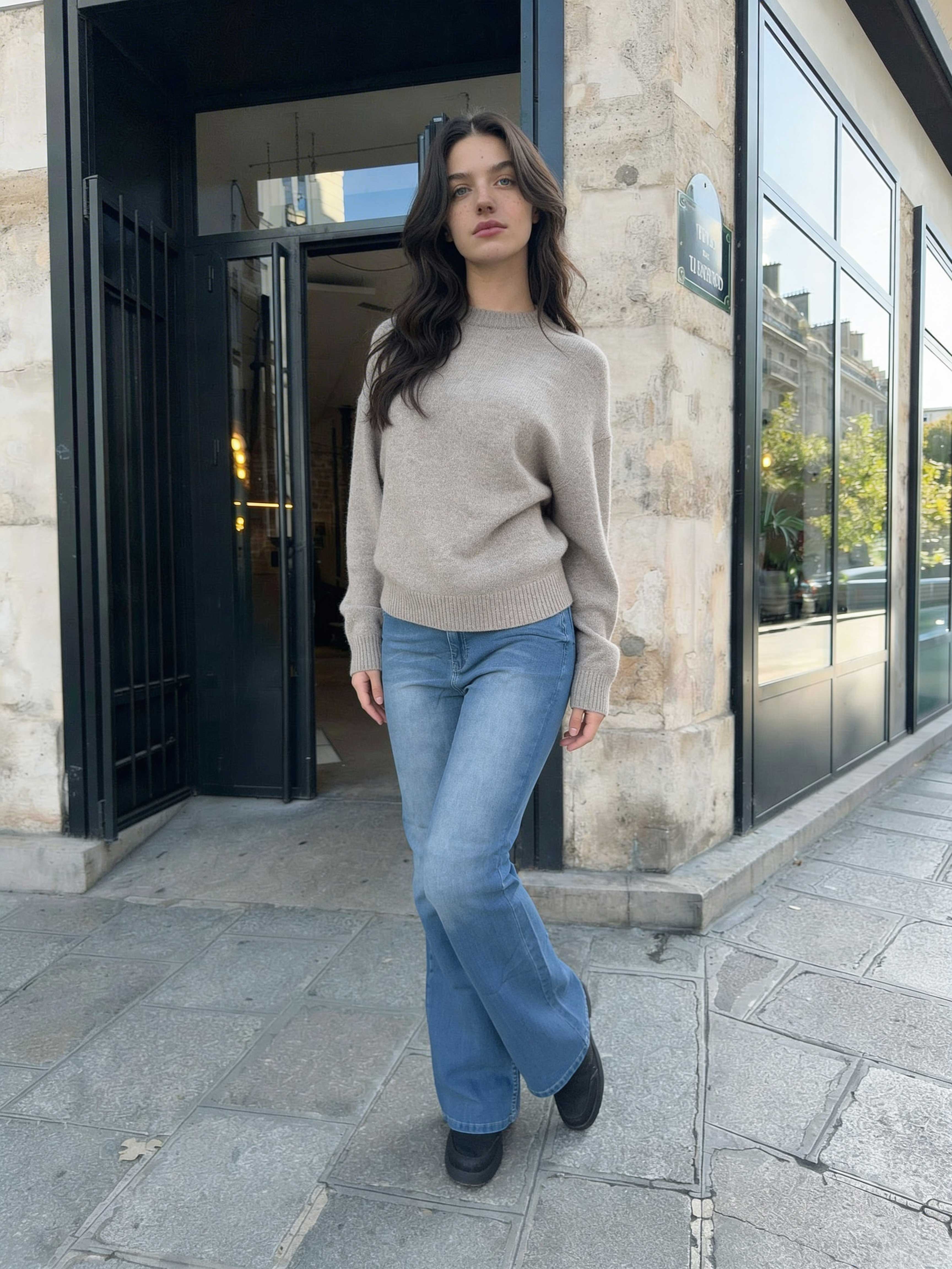 Flare – High-Waist Mid Blue Jeans flare CIZARO - Cizaro Jeans