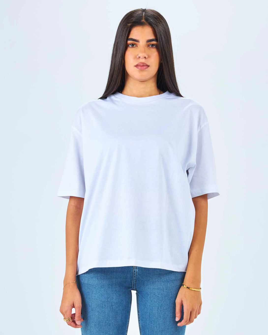 Oversized White Cotton T-Shirt.