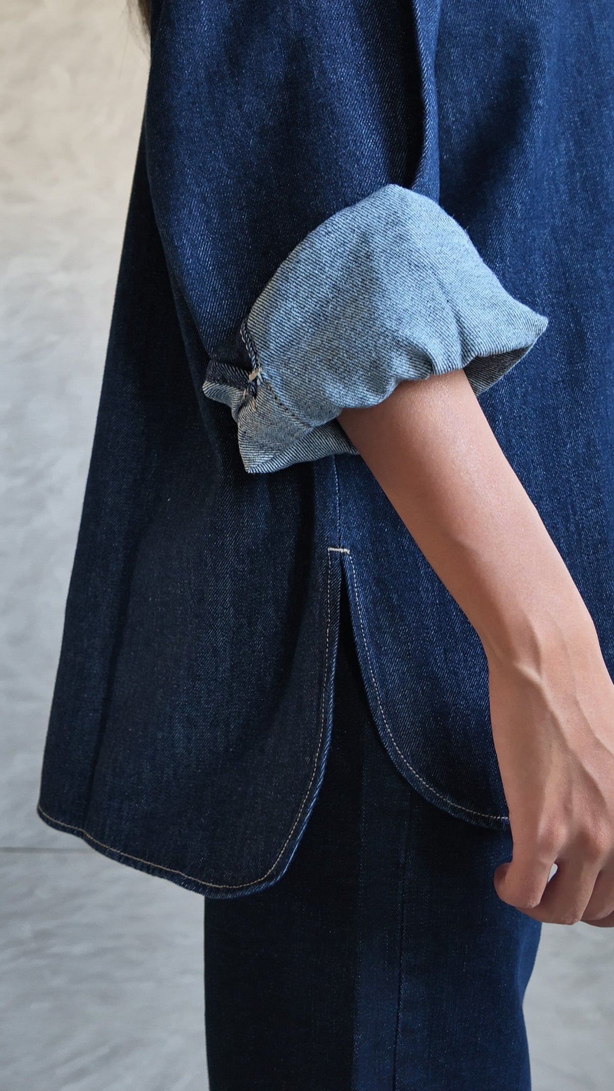Oversized Denim Shirt – Raw Denim Shirt CIZARO - Cizaro Jeans