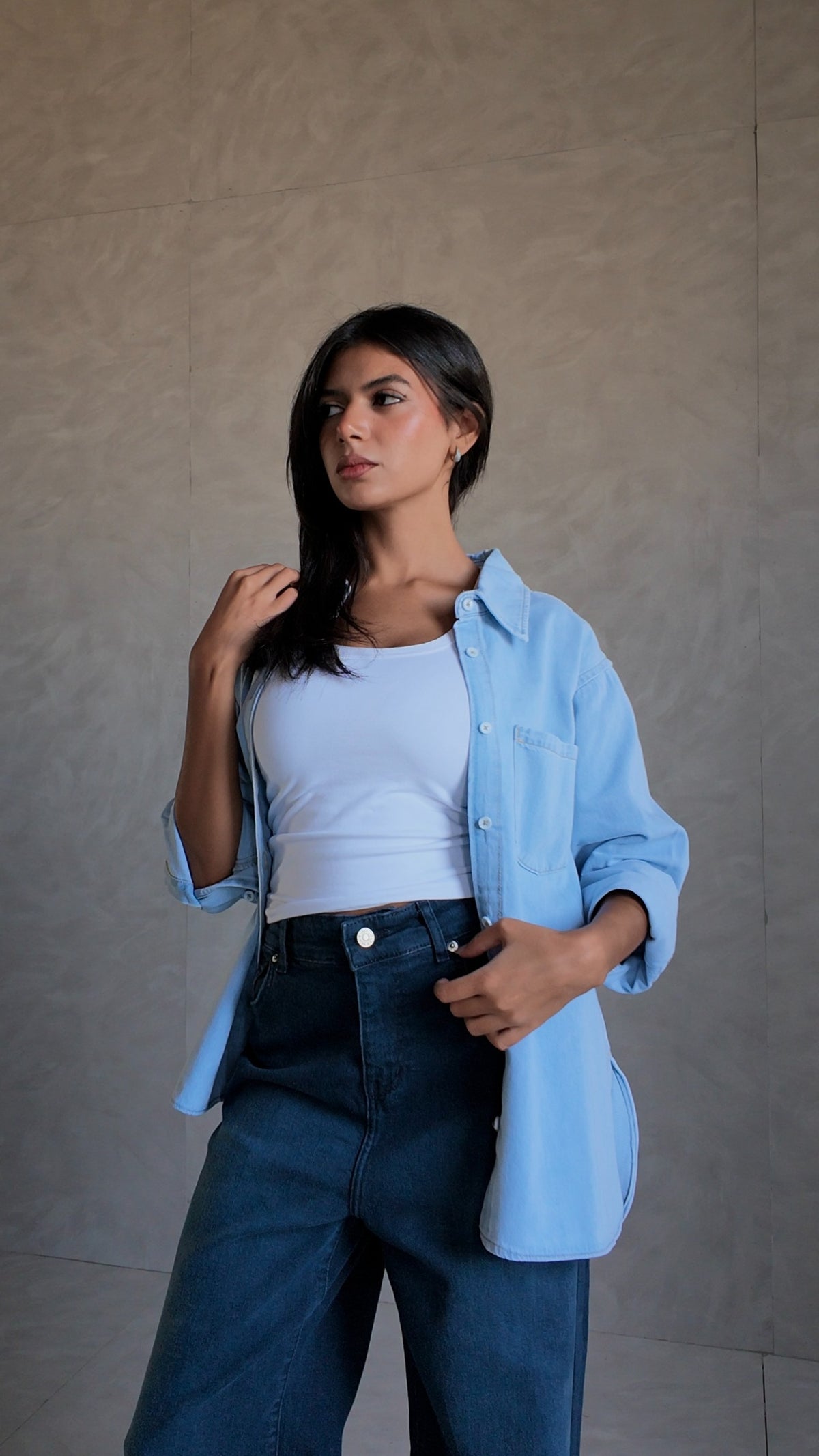 Denim Shirt Light blue jeans Shirt CIZARO - Cizaro Jeans
