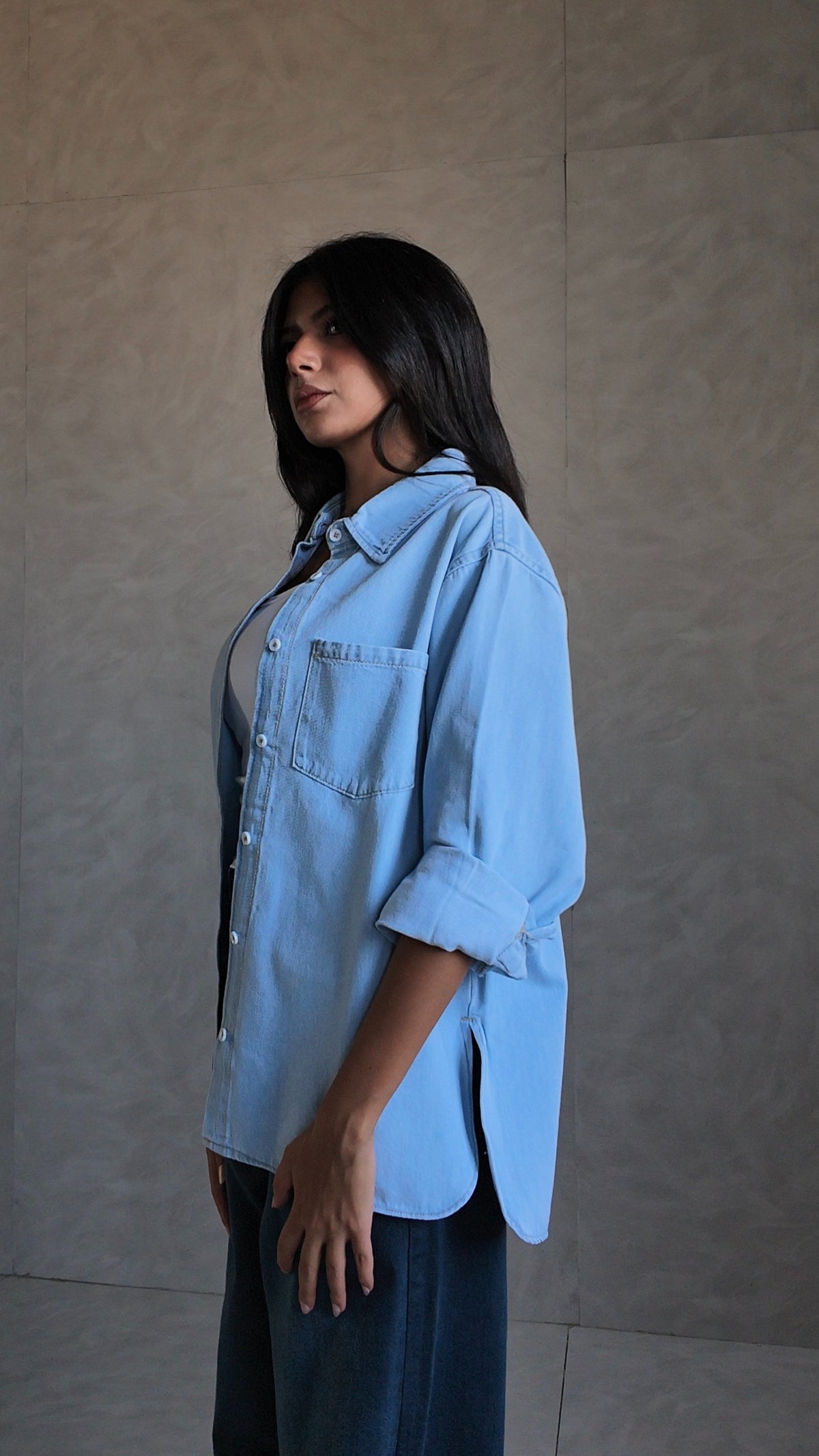 Denim Shirt Light blue jeans Shirt CIZARO - Cizaro Jeans