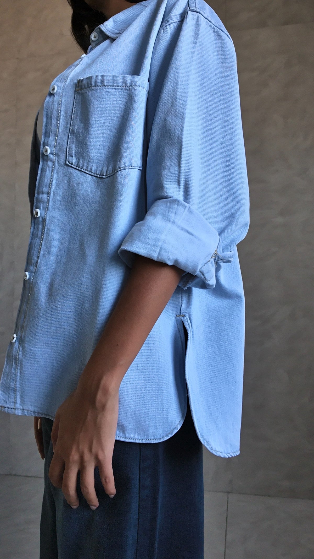 Denim Shirt Light blue jeans Shirt CIZARO - Cizaro Jeans